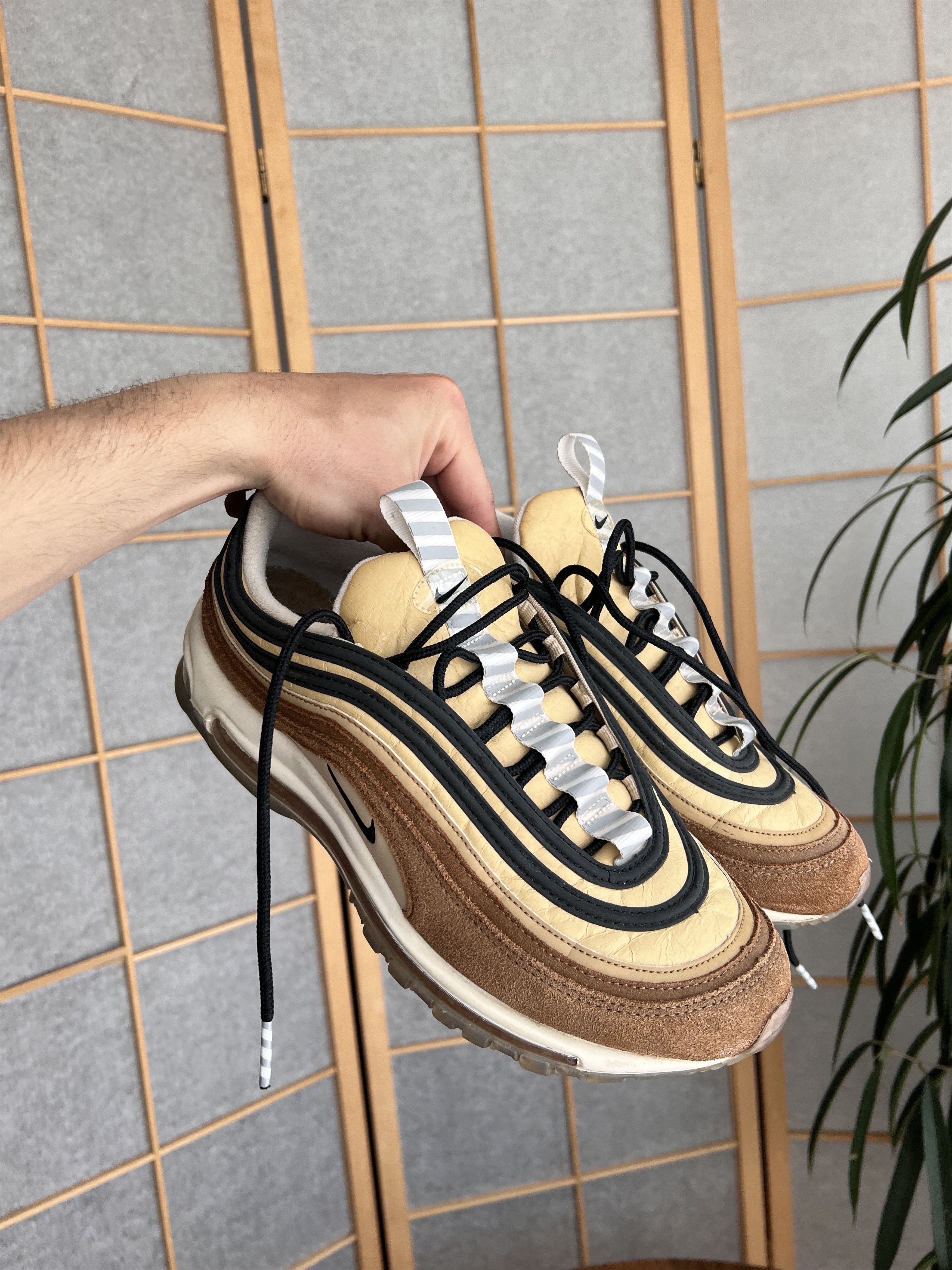 Nike Crazy! Nike Air Max 97 Barcode sneakers Elemental Gold shoes Size US 10.5 / EU 43-44 - 19 Thumbnail