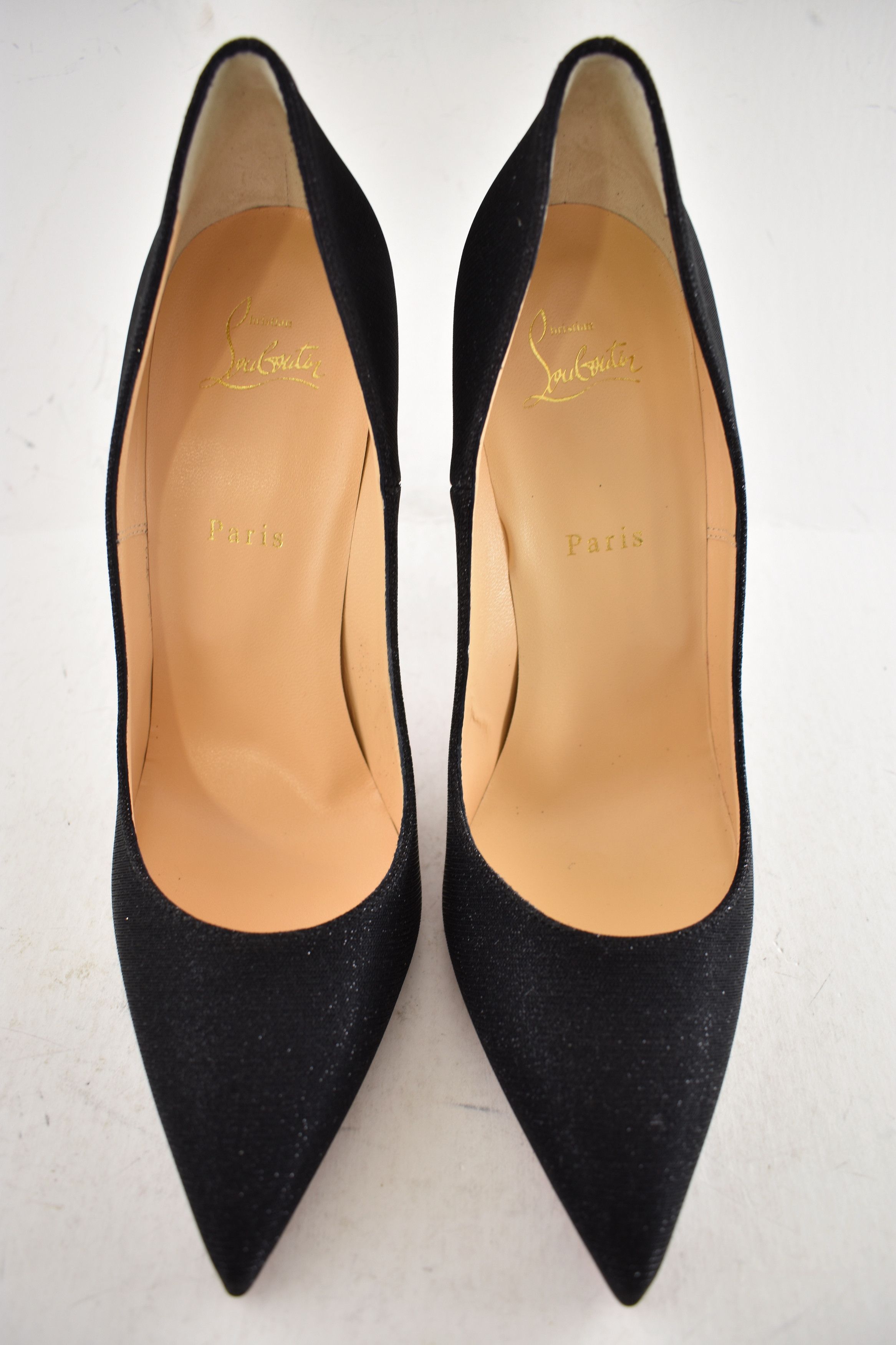 Christian Louboutin So Kate 120 Glitter Tennis Black Pointed Toe Heel Pump 42 Size US 12 / IT 42 - 7 Thumbnail