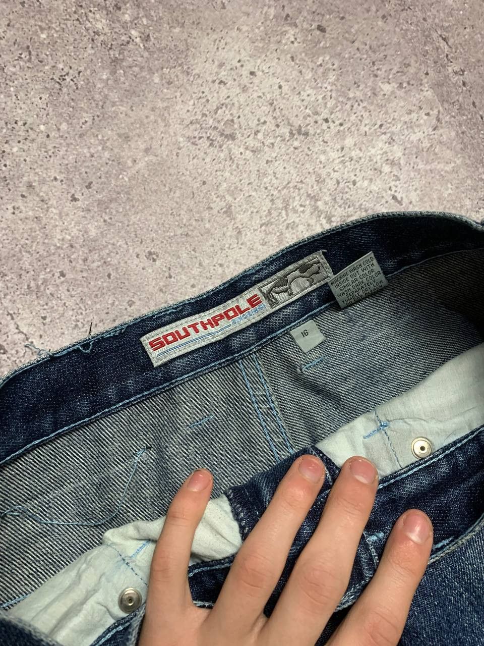 Southpole RARE Embroidered Baggy Southpole Jeans BBOY Size US 28 / EU 44 - 10 Thumbnail