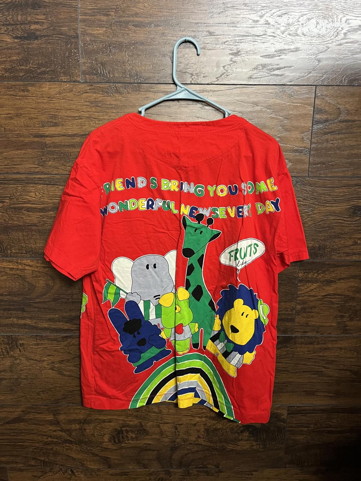 Designer Kindergarten Teacher Tee - Double Sided Animals - Size US M / EU 48-50 / 2 - 2 Thumbnail