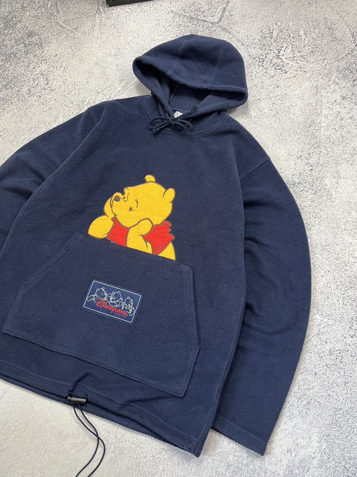 Vintage Disneyland Paris Winnie the Pooh Fleece Hoodie Big Logo Size US S / EU 44-46 / 1 - 4 Thumbnail