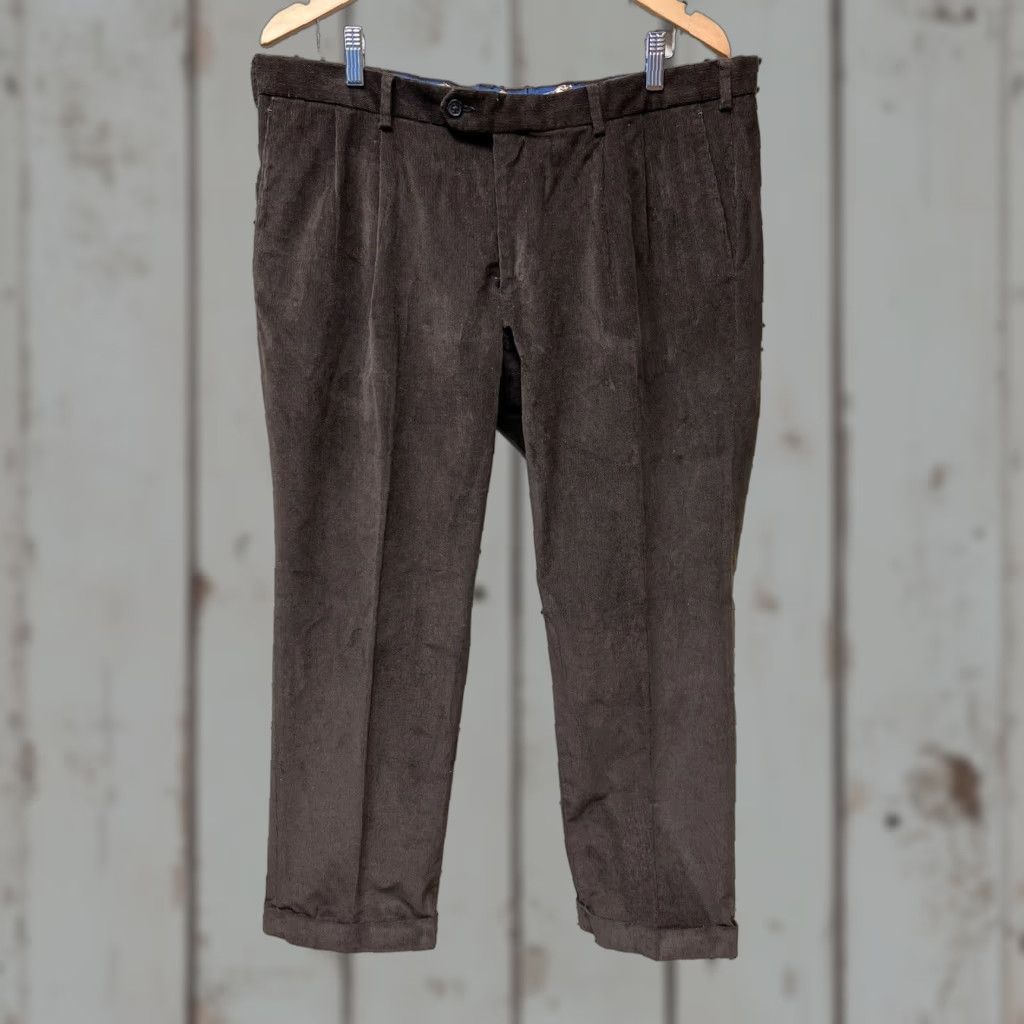 Polo Ralph Lauren Polo Ralph Lauren Corduroy Chino Pants Brown Pleated Cuffed Men's 38x29 Regular Straight Inseam 29 in Size US M / EU 48-50 / 2 - 1 Thumbnail
