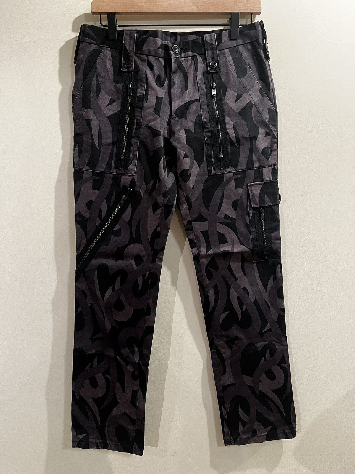 image of Number N Ine Number Nine Tribal Black Give Peace A Chance Denim, Men's (Size 32)