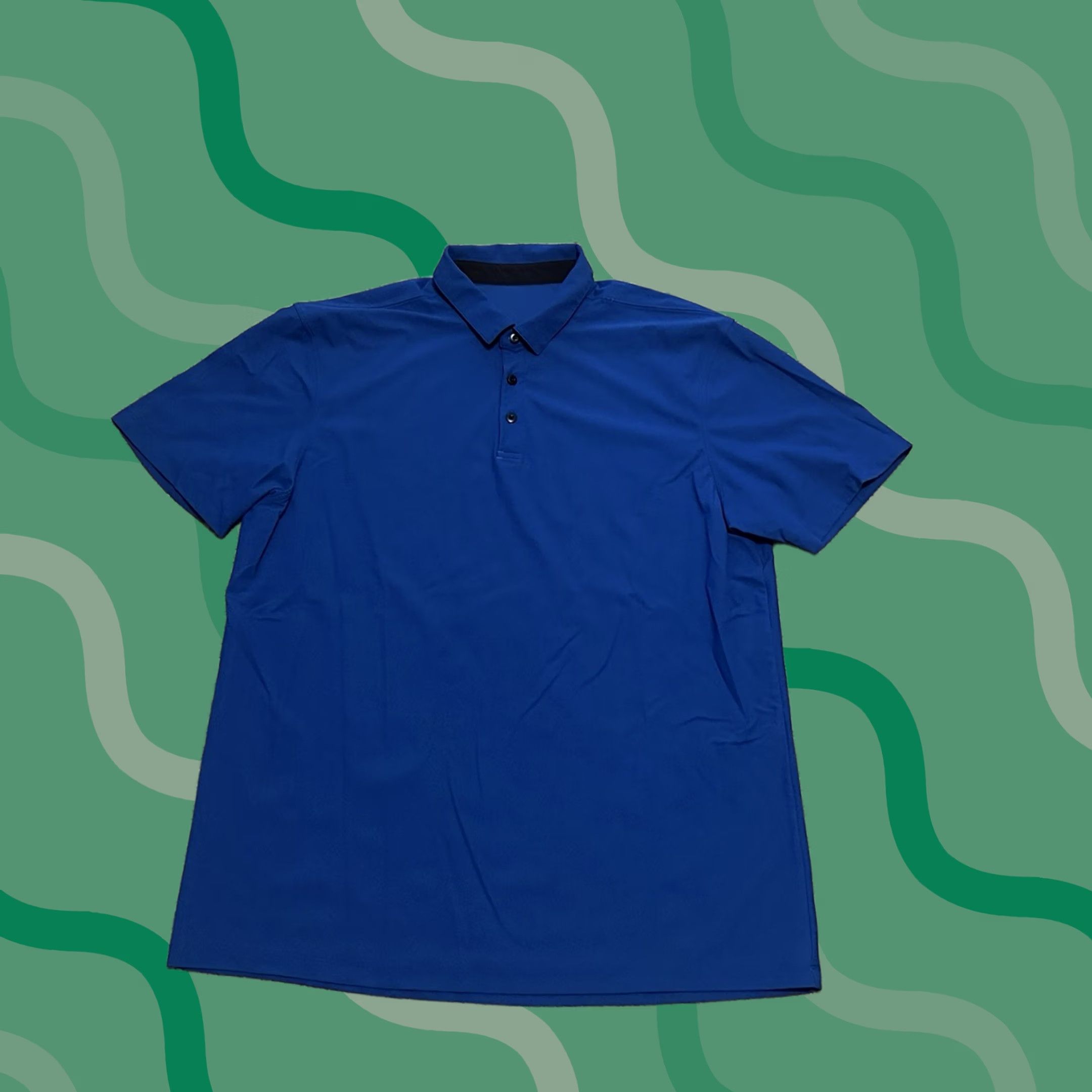 Lululemon Lululemon Evolution Mens Large Polo Performance Breathable Golf Short Sleeve Shirt Blue Size US L / EU 52-54 / 3 - 1 Thumbnail