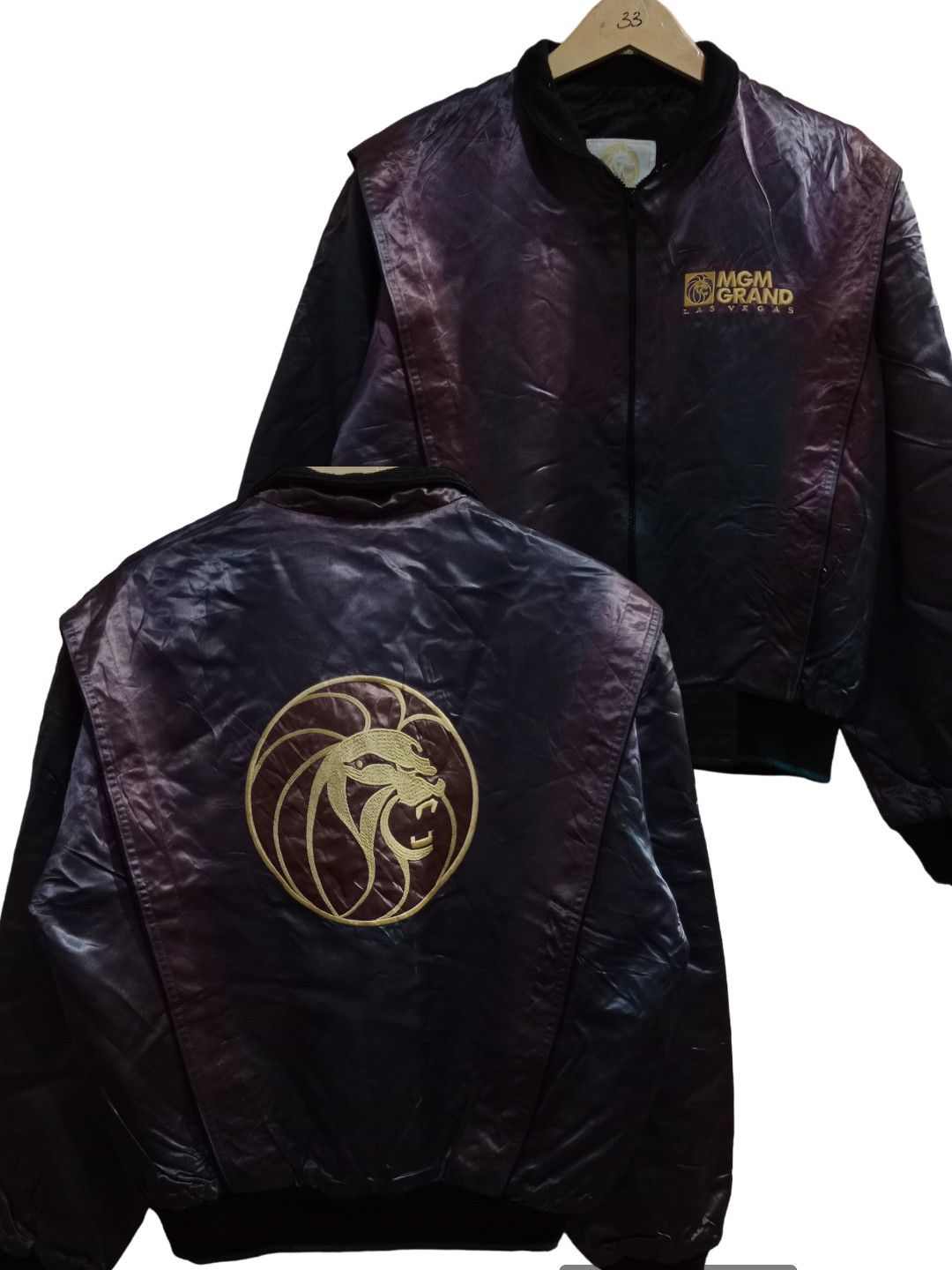 Mgm Grand Vintage 1980s Mgm Grand Las Vegas Satin Jacket 