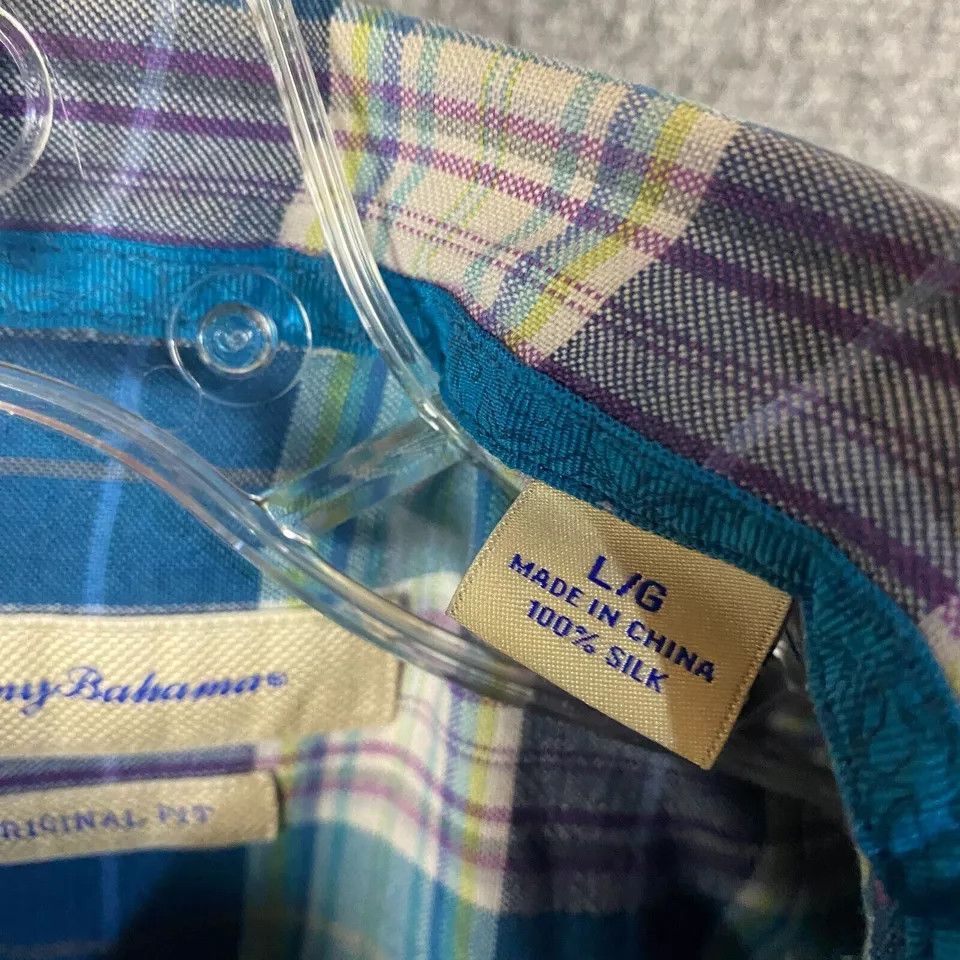 Tommy Bahama Tommy Bahama Shirt Men's Large Button Up Short Sleeve Plaid Size US L / EU 52-54 / 3 - 4 Thumbnail