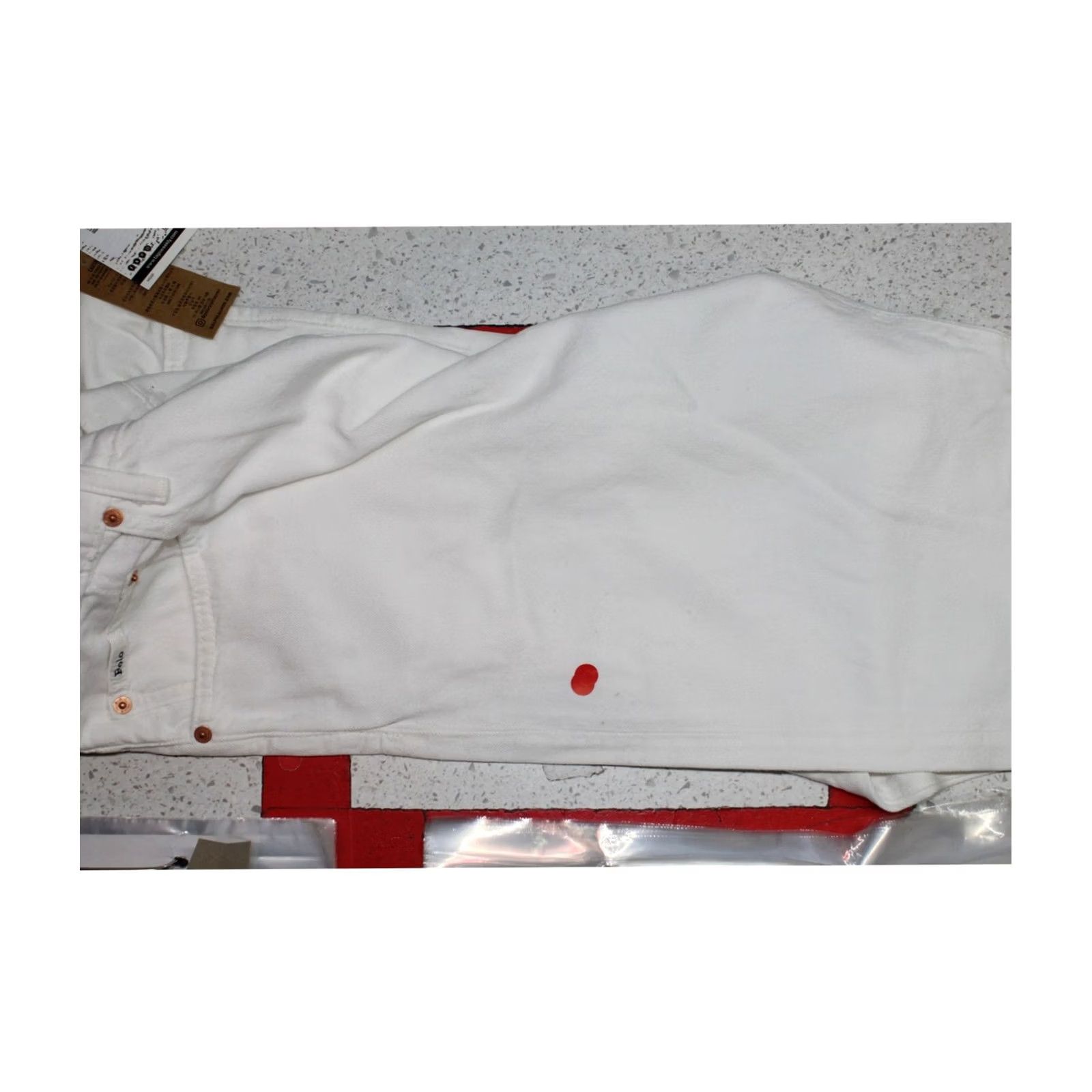 Ralph Lauren Ralph Lauren Mens Solid Regular Straight Leg Jeans white 38W x 32L Size US 38 / EU 54 - 4 Thumbnail