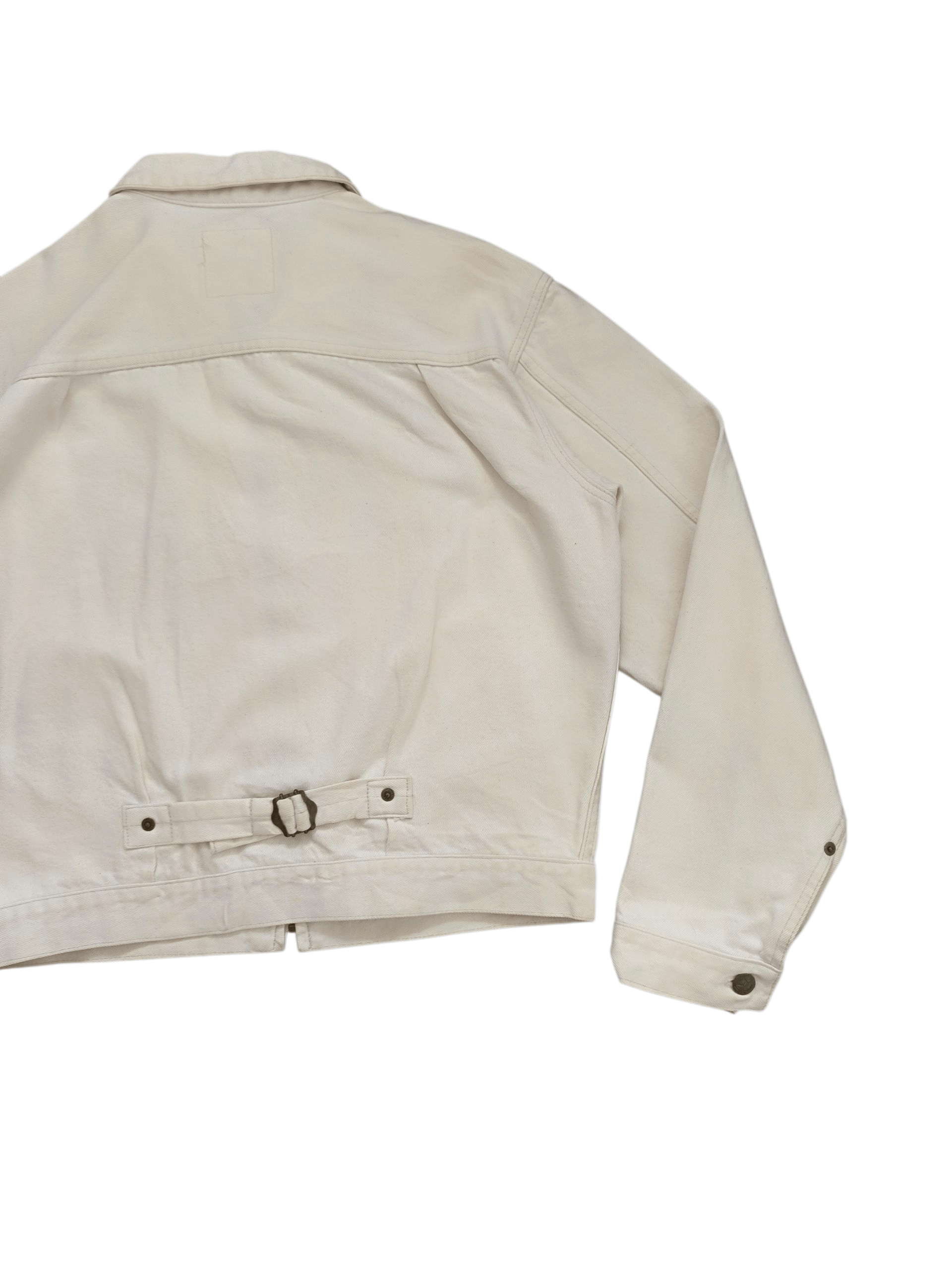 Yohji Yamamoto Ined Homme White Denim Jacket Size US M / EU 48-50 / 2 - 5 Thumbnail