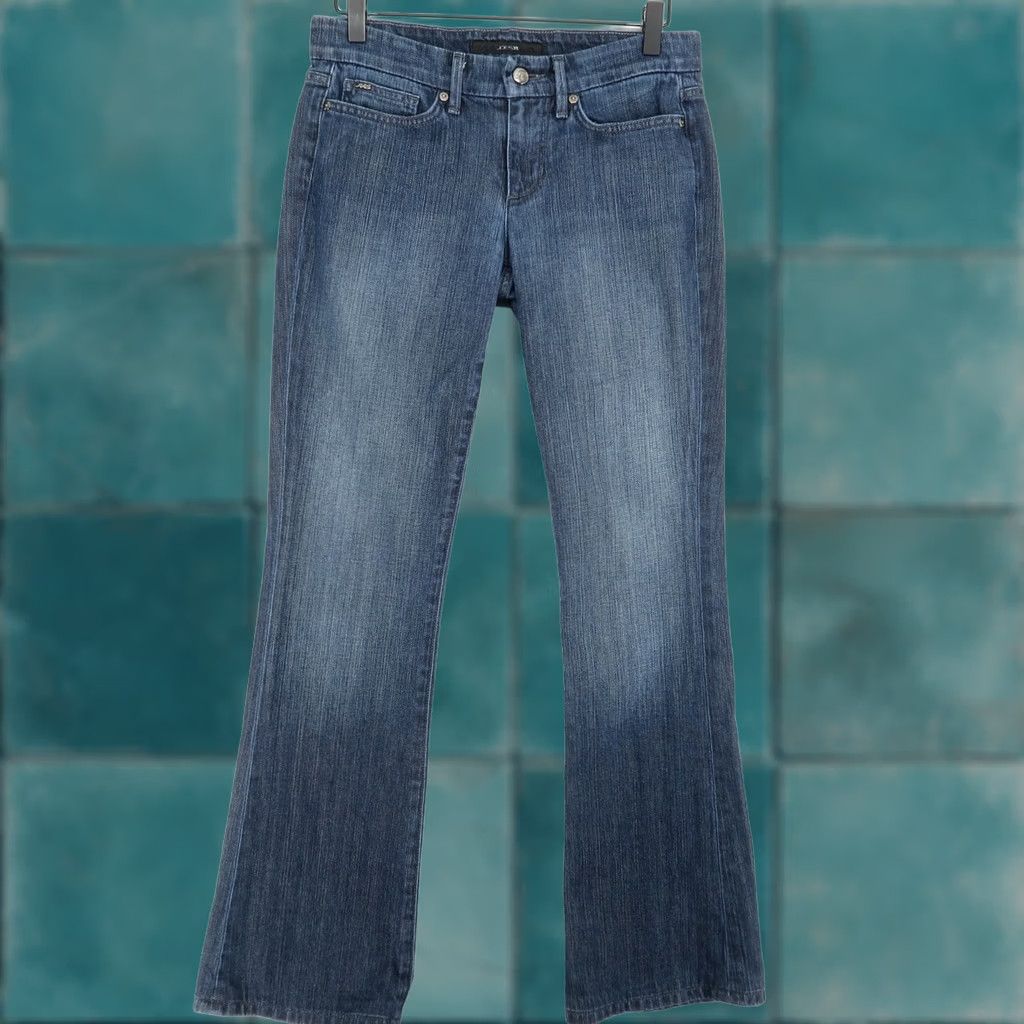 Vintage Joe's Jeans Womens 27 Blue Bootcut Low Rise Stretch Embellished Dark Wash Rocker Jeans Size 27" / US 4 / IT 40 - 1 Thumbnail