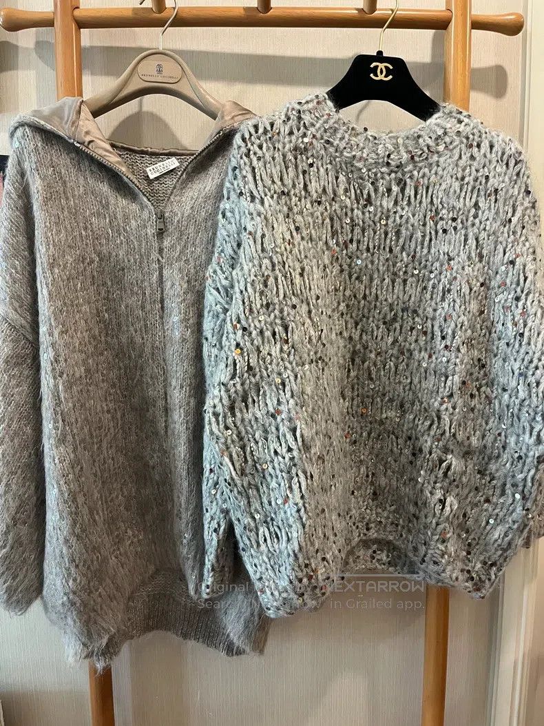 Brunello Cucinelli Brunello Cucinelli Lurex Knitted Sweater Size S / US 4 / IT 40 - 8 Thumbnail