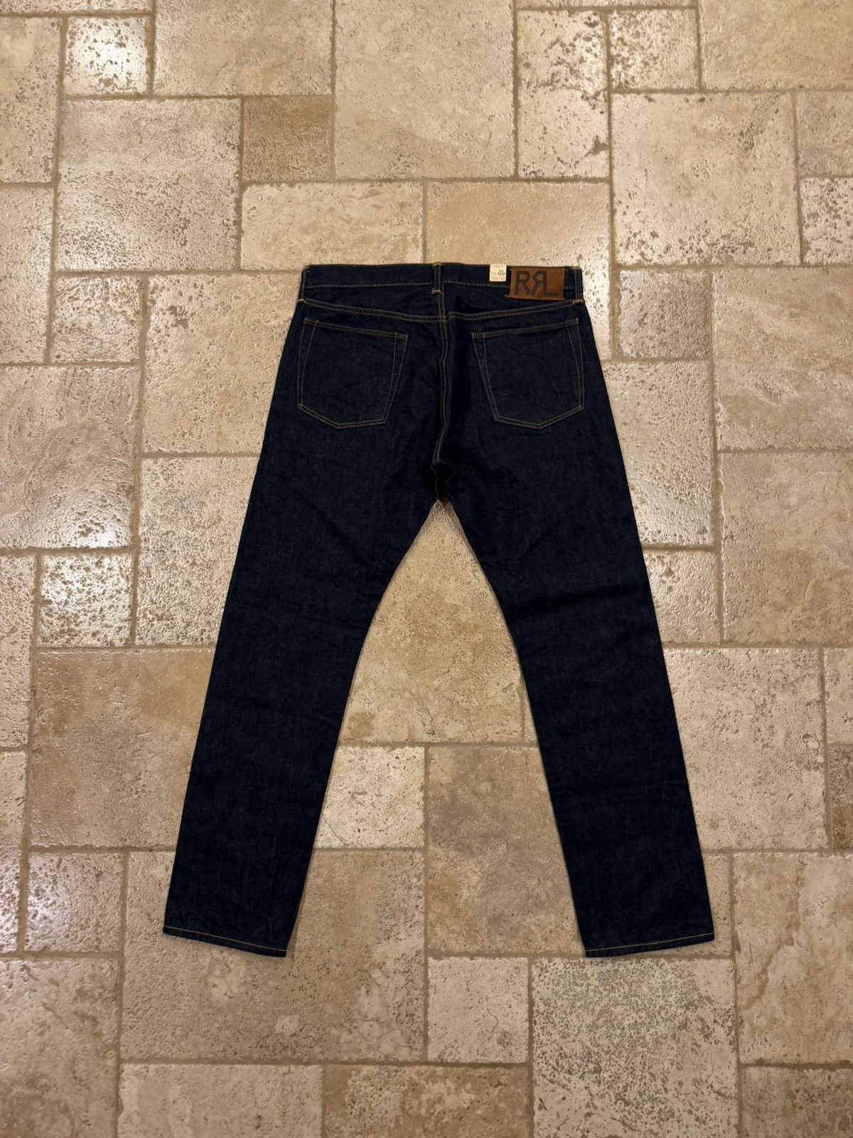 RRL Ralph Lauren RRL Ralph Lauren Slim Fit Rinse Selvedge Raw Jeans Size US 34 / EU 50 - 10 Thumbnail