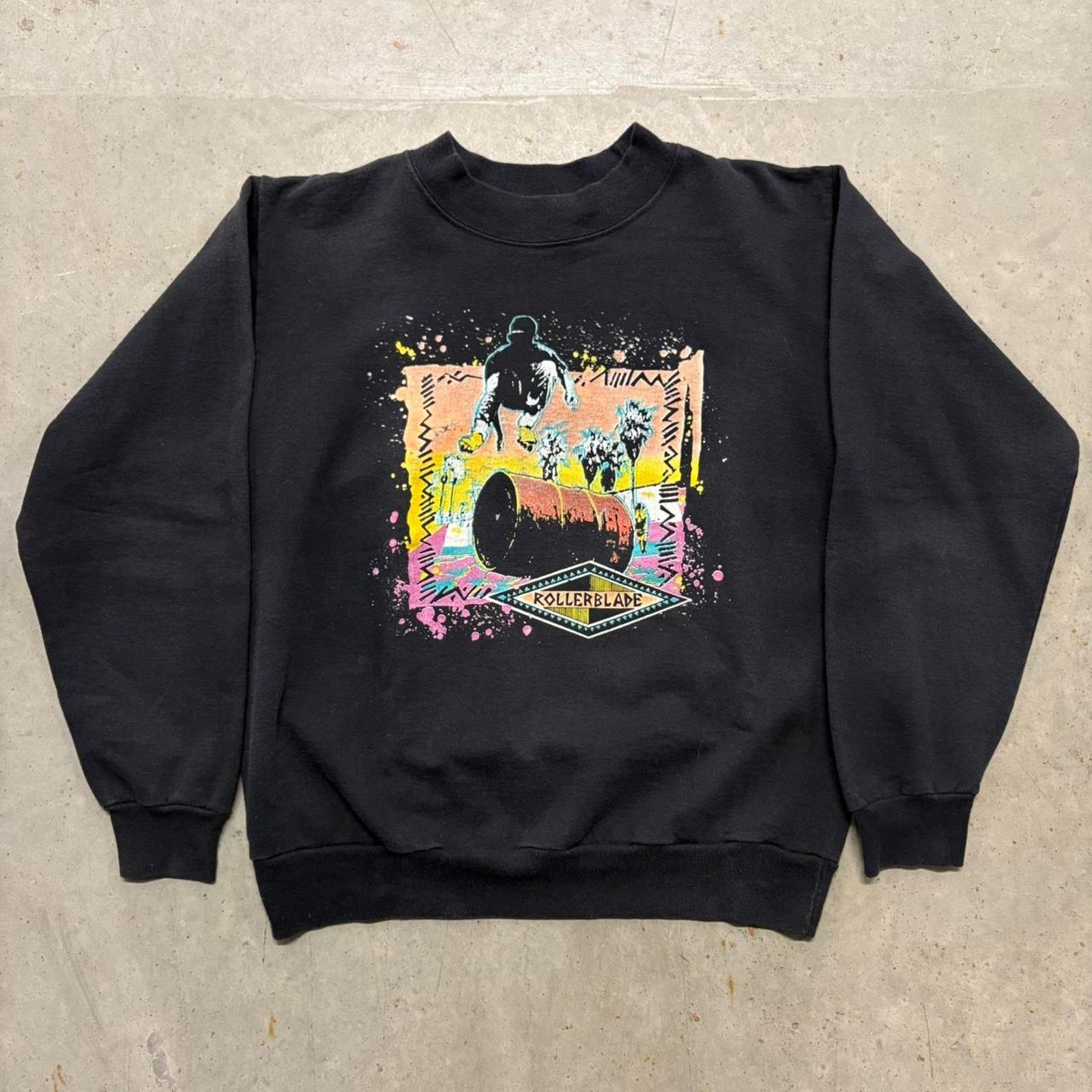 Japanese Brand × Vintage Crazy Vintage Wild Thunder Rollerblade Crewneck Sweatshirt Size US XL / EU 56 / 4 - 1 Thumbnail