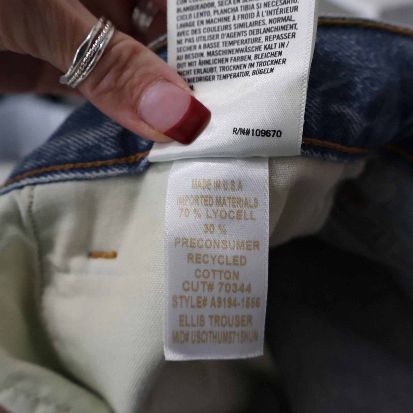 Agolde AGOLDE Ellis Trouser Wide Leg Denim Jeans Womens 28 Pleated Size 28" / US 6 / IT 42 - 4 Thumbnail