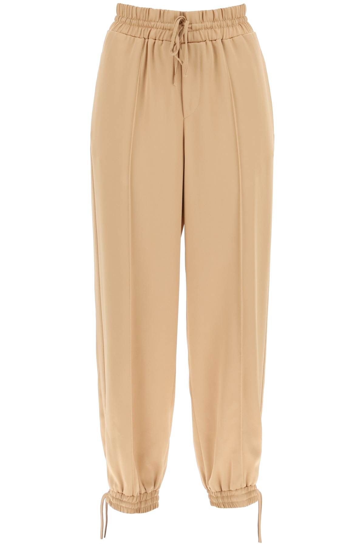 image of Jil Sander Satin Drawstring Pants in Hazel, Women's (Size 26)