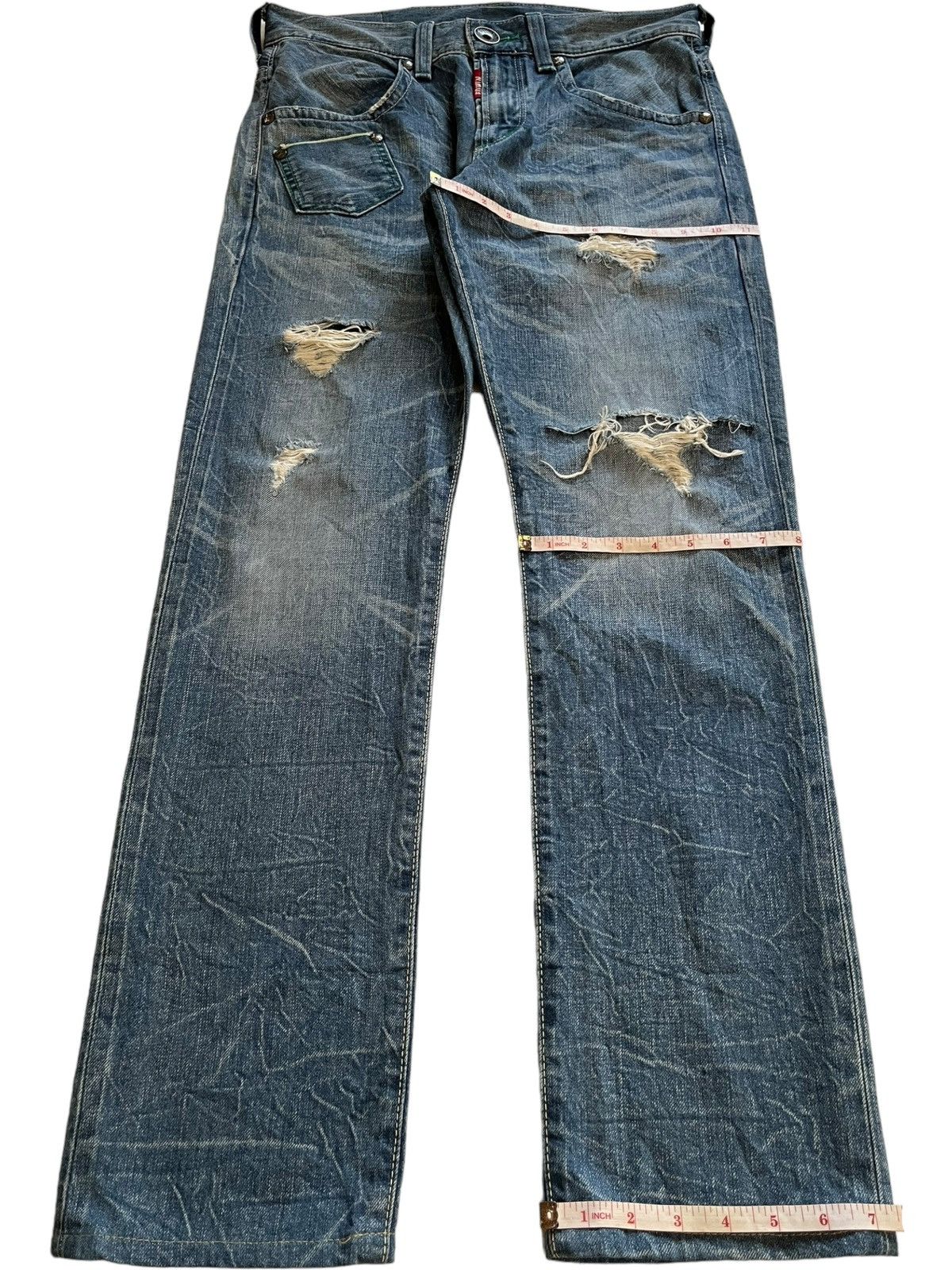 Edwin × Japanese Brand Vintage Japanese Edwin Selvedge Acid Wash Style Jeans Size US 33 - 14 Thumbnail