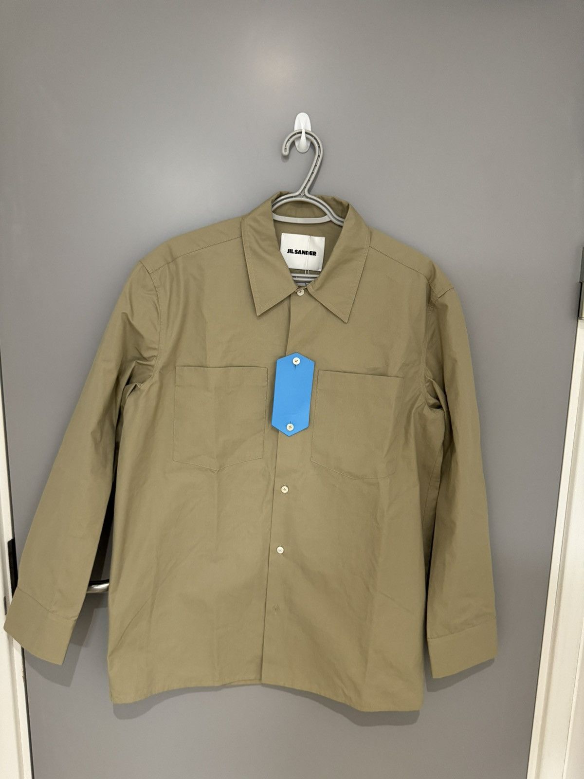 Jil Sander Detachable Leather Patch Plain Shirt Size US M / EU 48-50 / 2 - 1 Thumbnail