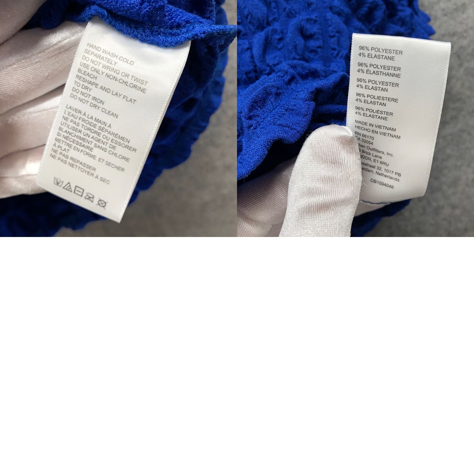 Urban Outfitters Urban Outfitters Popcorn Mock Neck Crop Top Womens XS Royal Blue Short Sleeve Size XS / US 0-2 / IT 36-38 - 8 Thumbnail