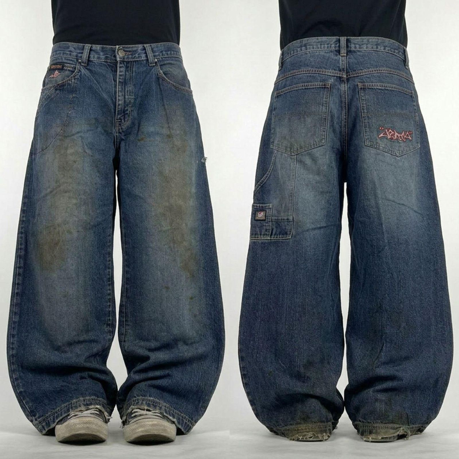 Aime Leon Dore × JNCO × Vintage Y2K Cyber Virgin Mary MI RAZA JNCO