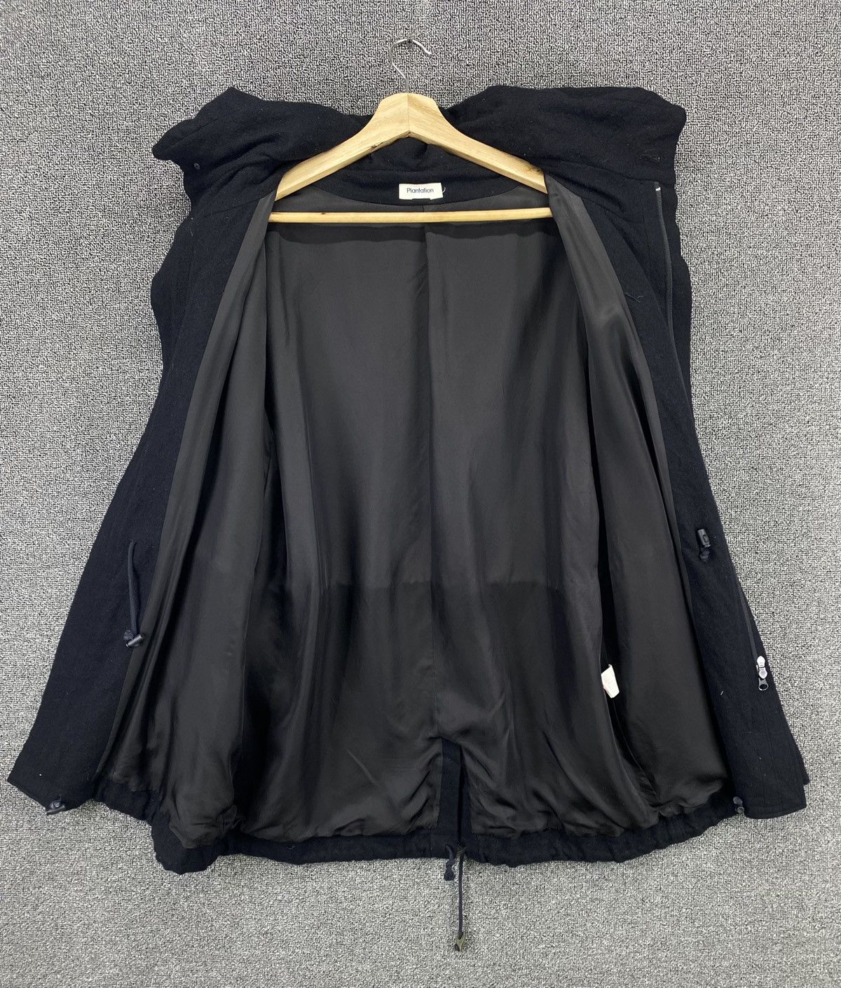 Issey Miyake Vintage Issey Miyake Plantation Black Wool Hodded Jacket Size M / US 6-8 / IT 42-44 - 5 Thumbnail