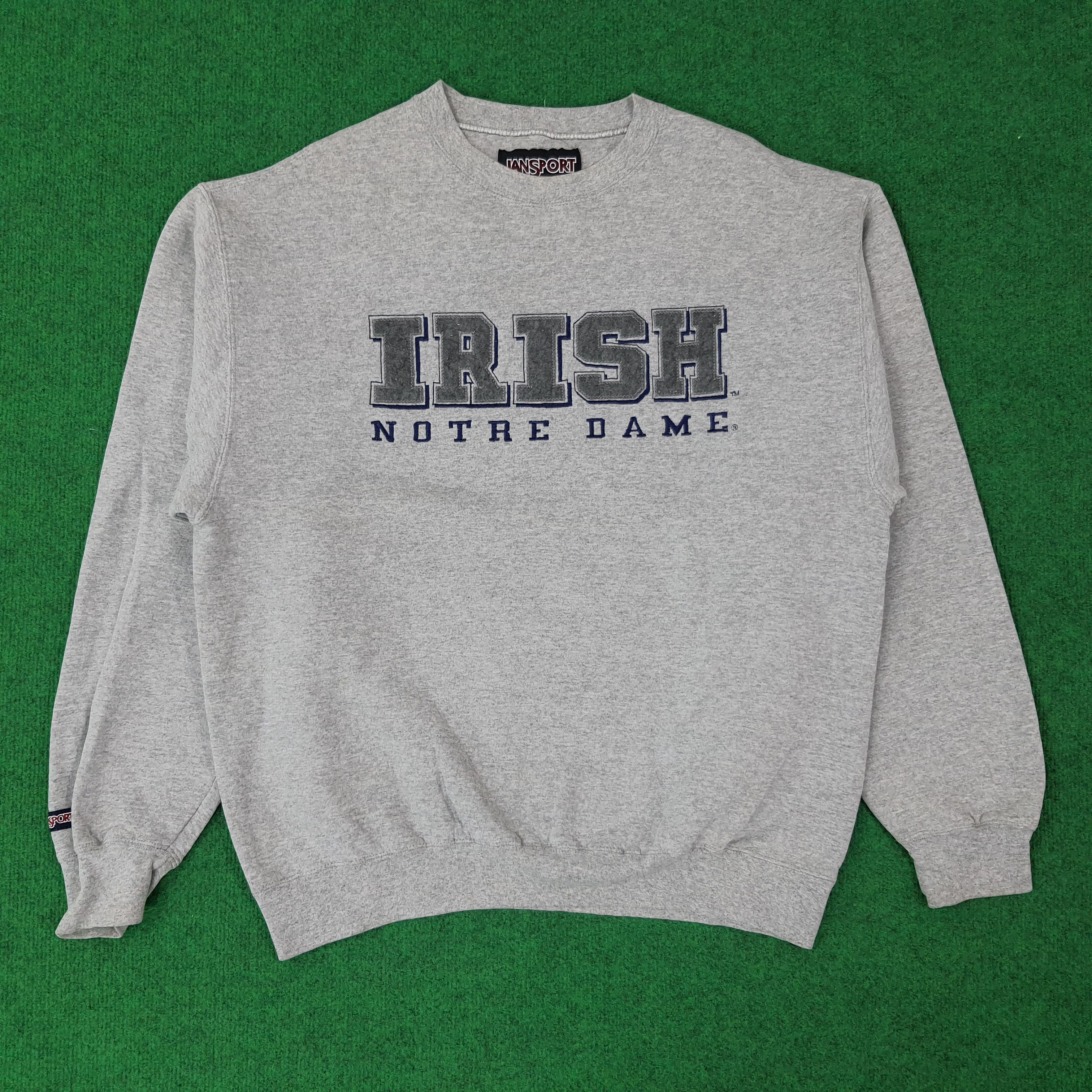 Jansport Vintage Jansport IRISH Notre Dame Sweatshirt C256N9 Size US L / EU 52-54 / 3 - 1 Thumbnail
