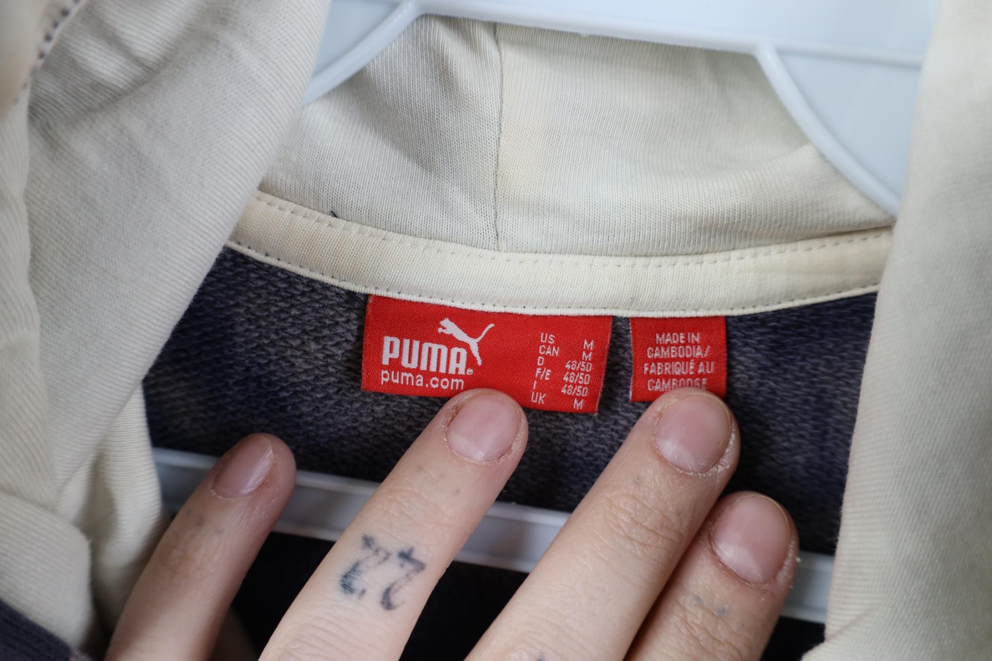 Puma Vintage Y2K Puma Spell Out Acid Wash Hoodie Sweatshirt Blue Size US M / EU 48-50 / 2 - 11 Thumbnail