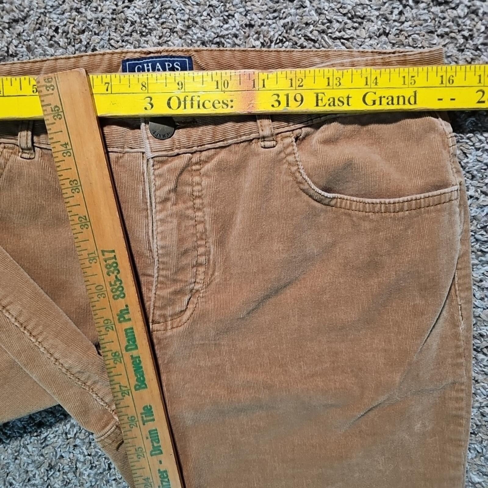 Chaps Chaps Denim Petite Corduroy Brown Pants 12P Size 34" / US 12 / IT 48 - 4 Thumbnail