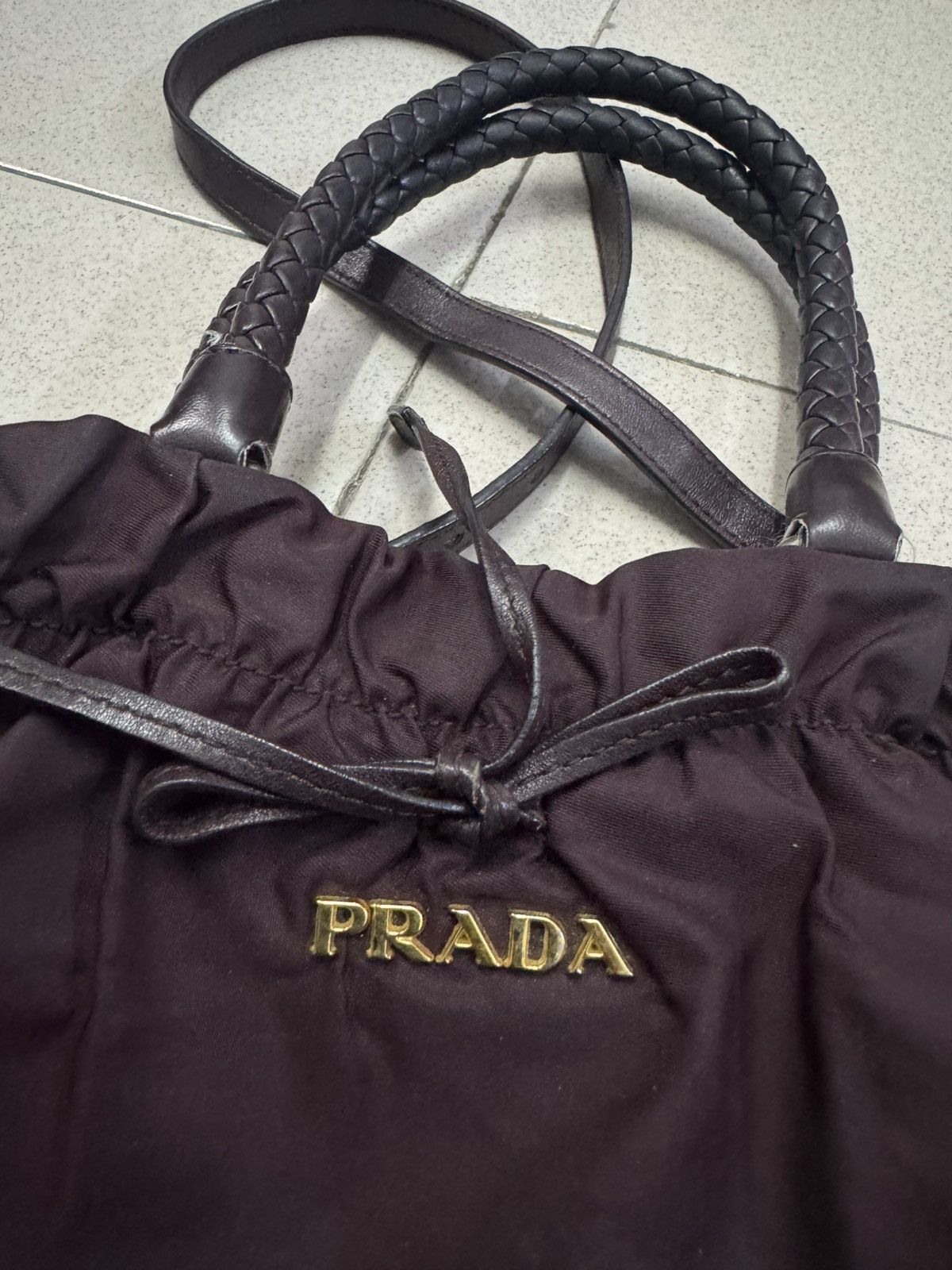Prada PRADA TESSUTO BOW HANDBAG SHOULDER BAG Size ONE SIZE - 3 Thumbnail