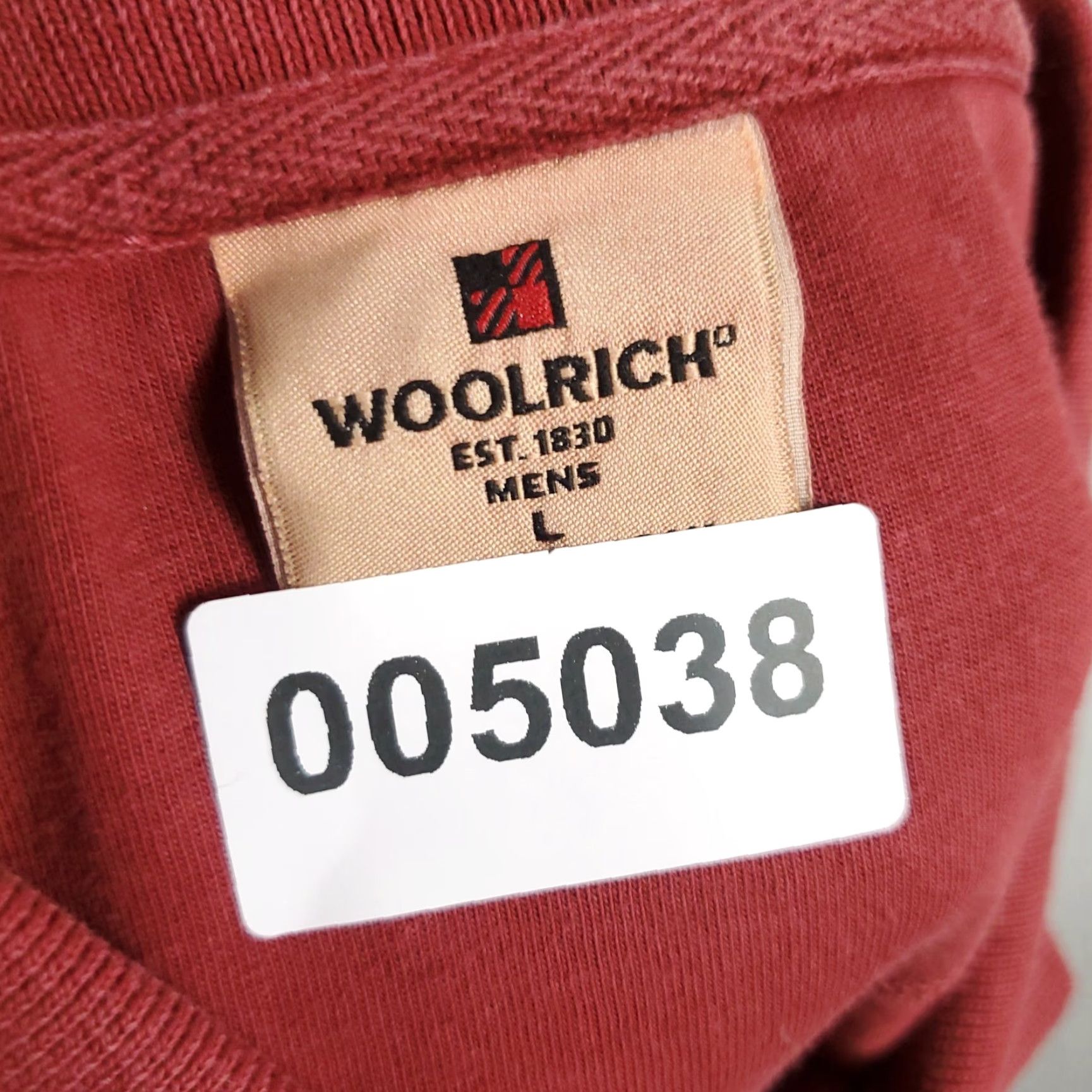 Vintage Woolrich Red Casual Polo Shirt Men’s Long Sleeve Size Large 100% Cotton Sports Activewear Size US L / EU 52-54 / 3 - 8 Thumbnail