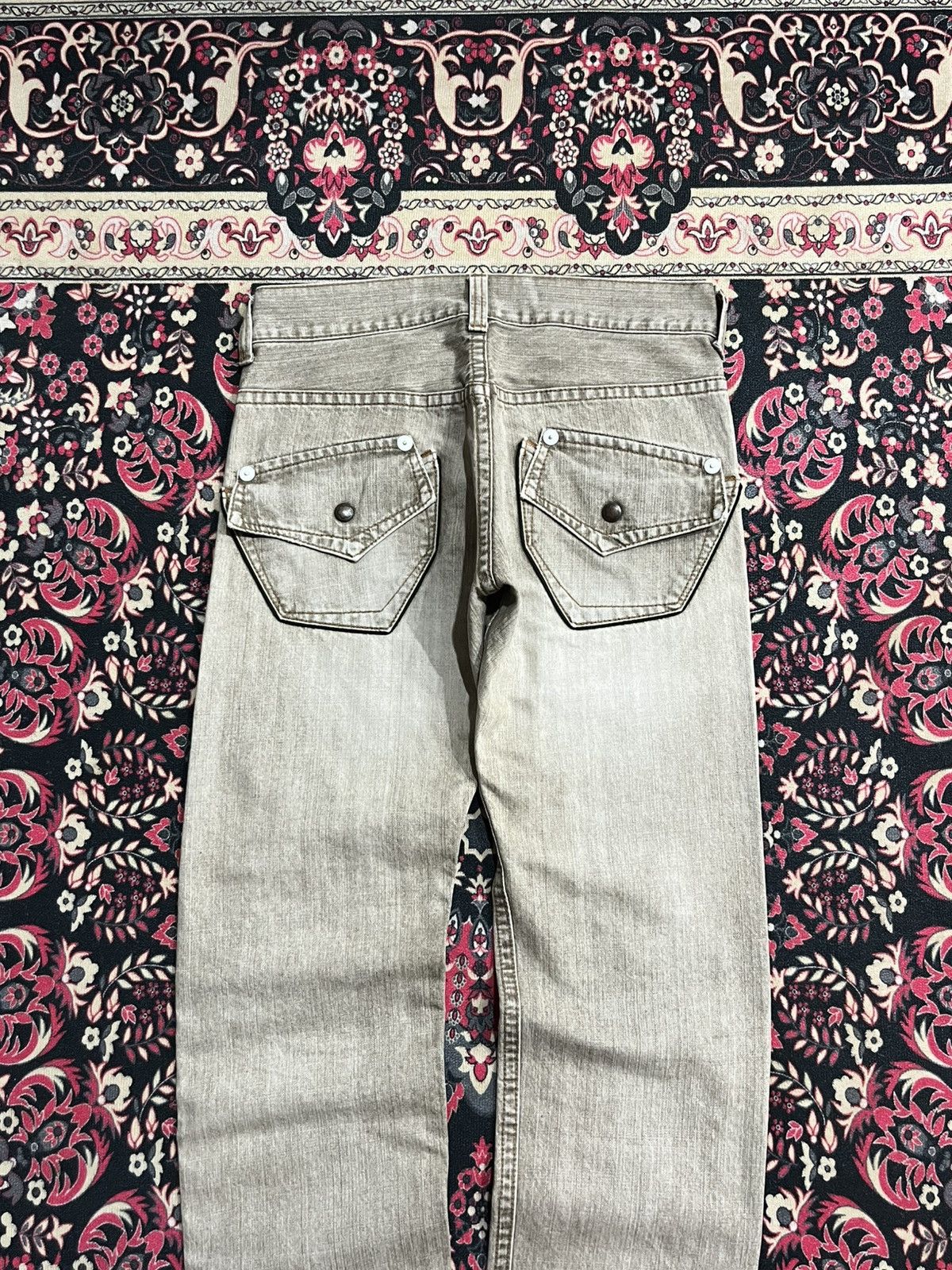 Japanese Brand Vintage Japanese Brand Khaki Faded Washed Distressed Jeans Size US 32 / EU 48 - 5 Thumbnail