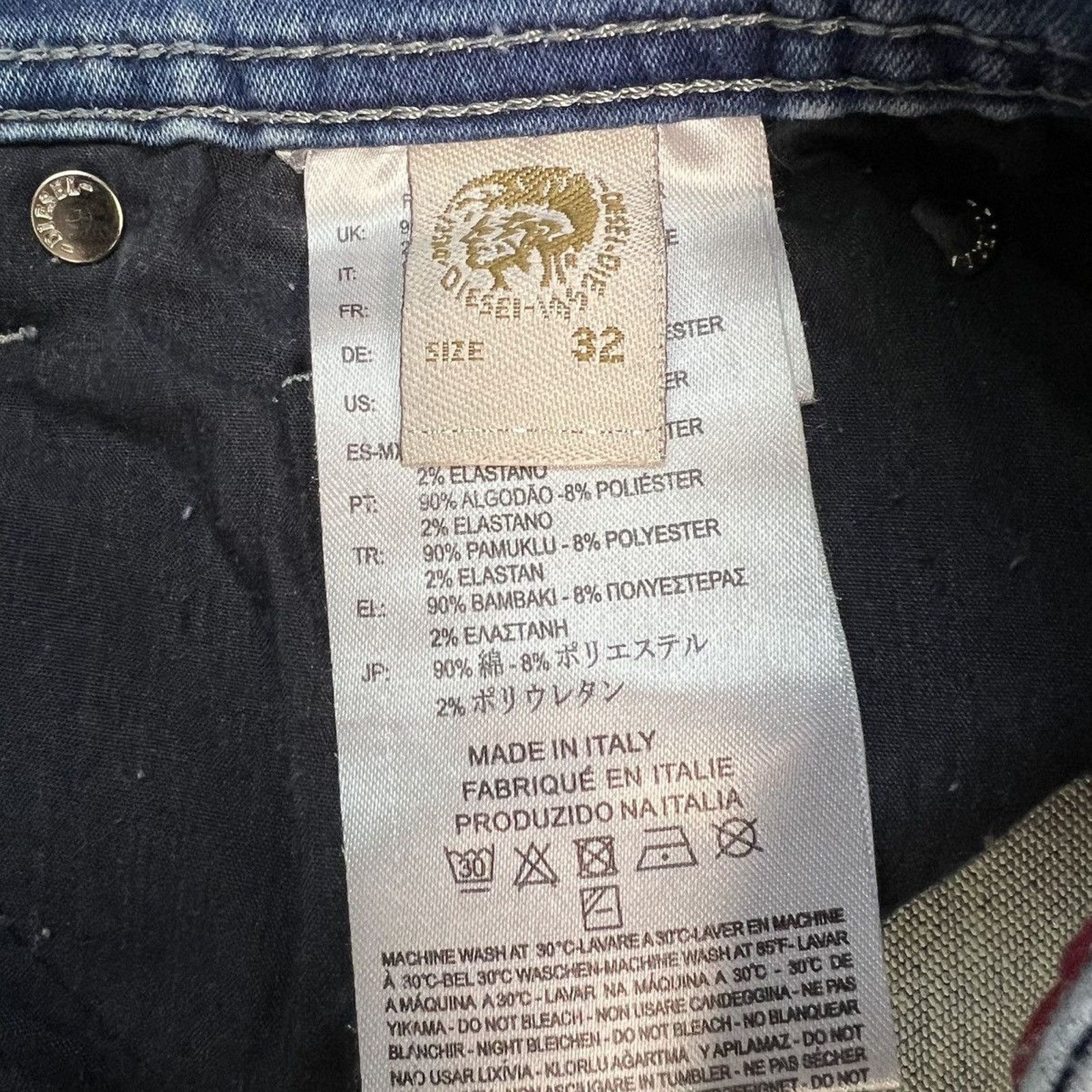 Diesel × Vintage Diesel Luxury Release 2017 Jeans 32x26 Blue Slim Denim Pants Size US 32 / EU 48 - 8 Thumbnail