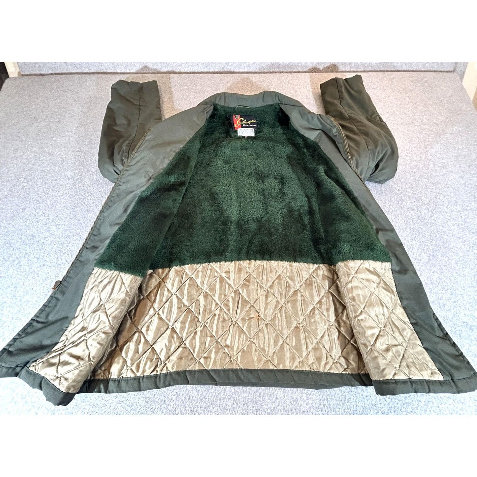 Vintage VINTAGE Southampton Coat Mens 44 Parka Coat Winter Insulated Lined Zip Canvas Green Outdoors Hunting Workwear Size US S / EU 44-46 / 1 - 3 Thumbnail