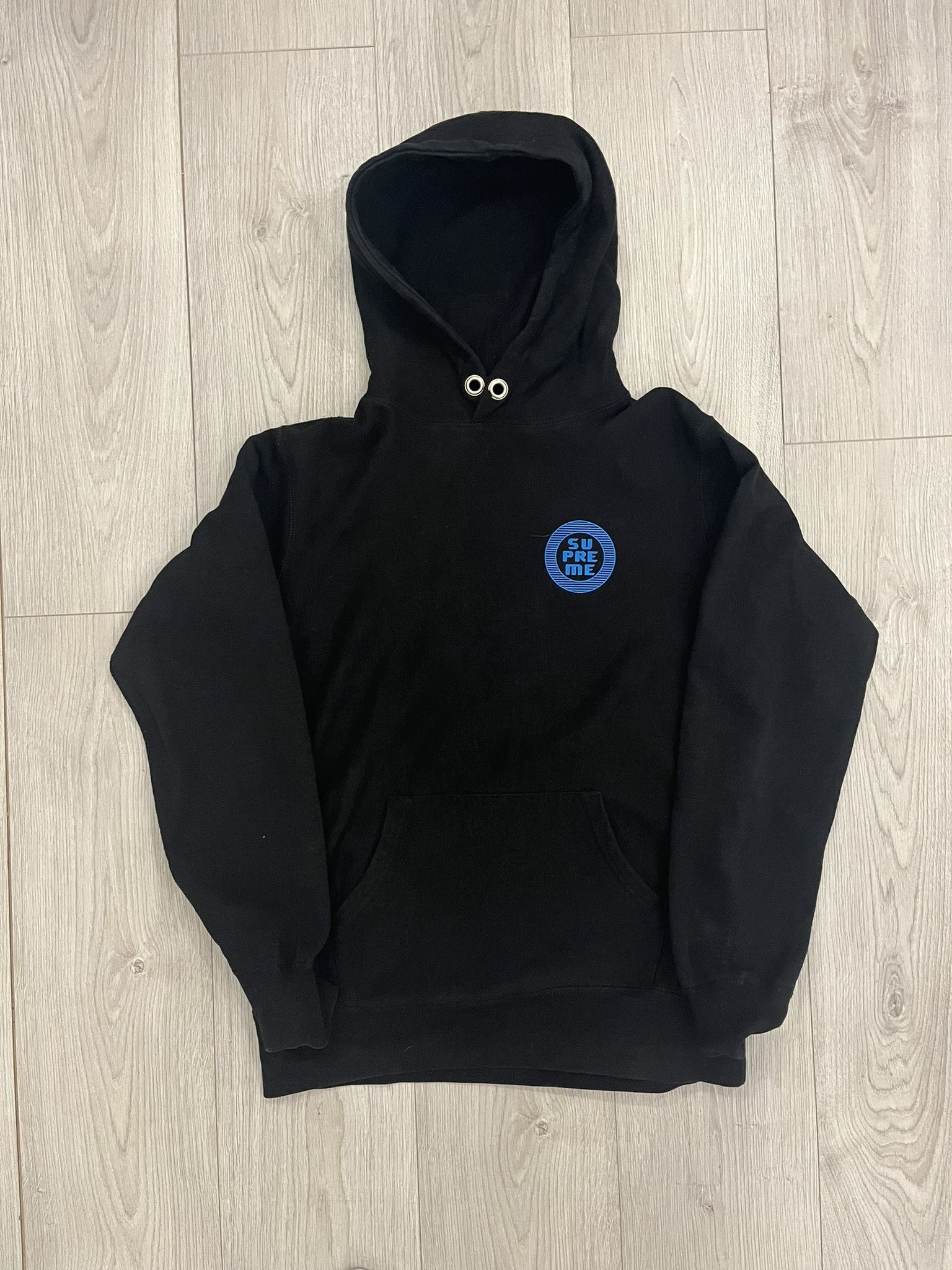 Supreme blue and black hoodie sale