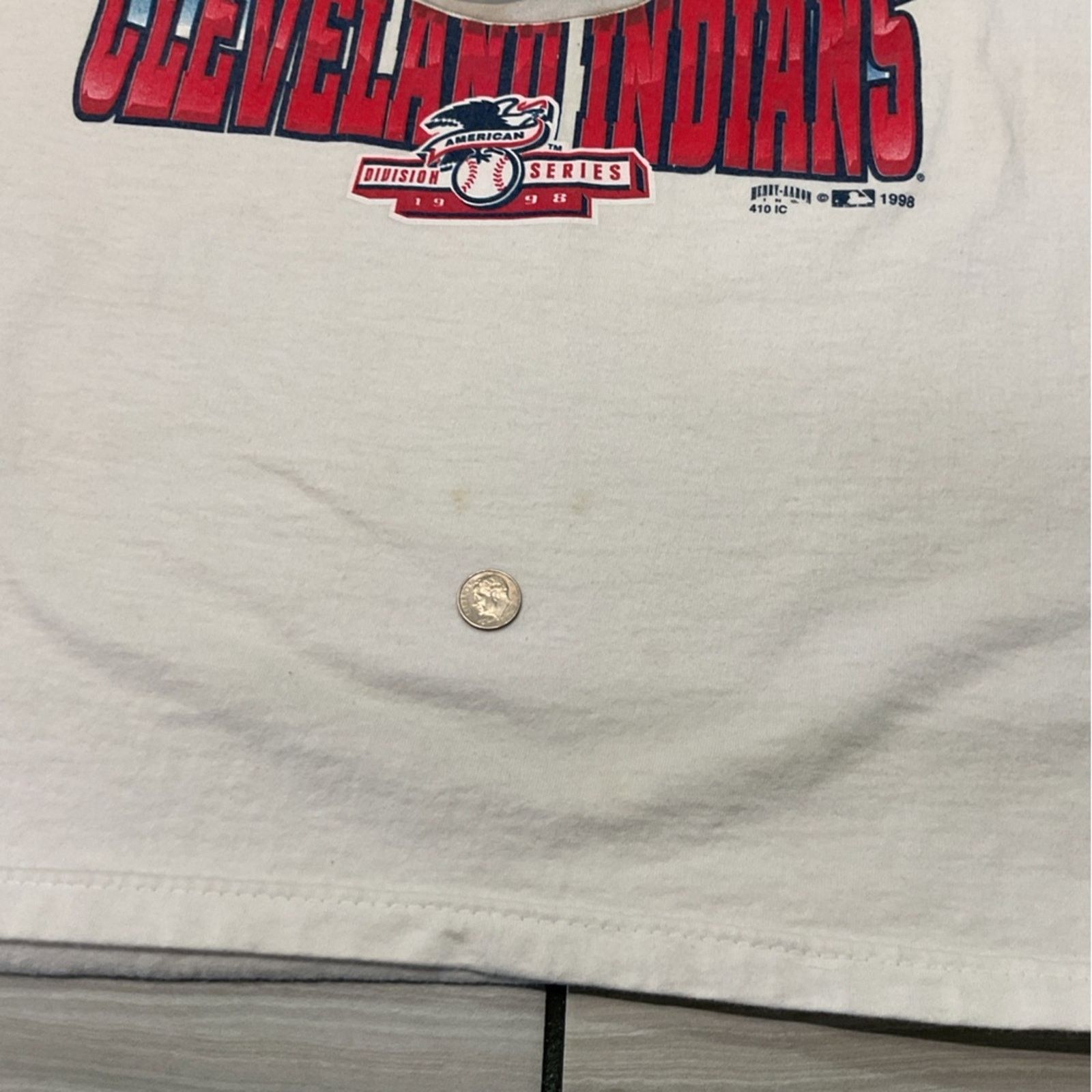 Fruit Of The Loom Vintage 1998 Cleveland Indians Champions T-Shirt Size US XL / EU 56 / 4 - 8 Thumbnail
