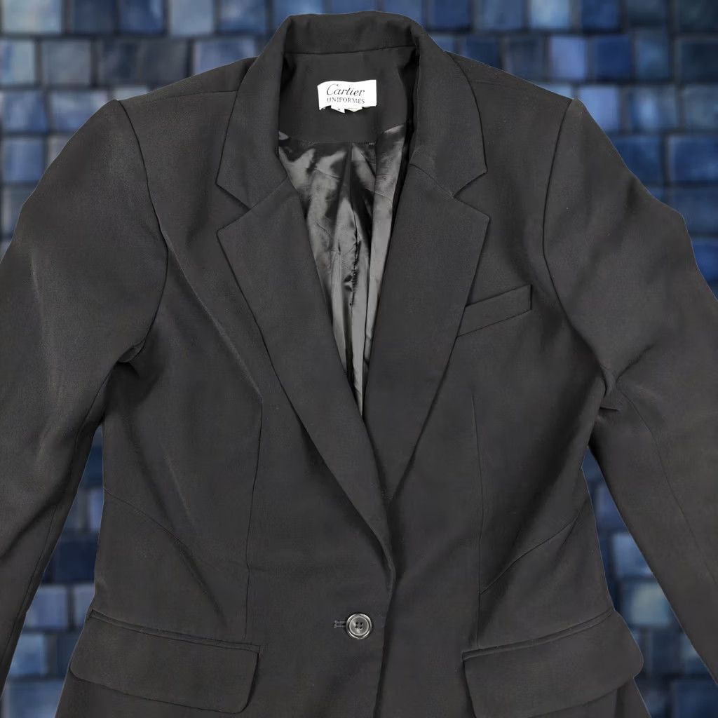 Cartier Cartier Blazer Womens 38 Black One-Button Lined Jacket Office Workwear Vintage? Size XS / US 0-2 / IT 36-38 - 1 Thumbnail