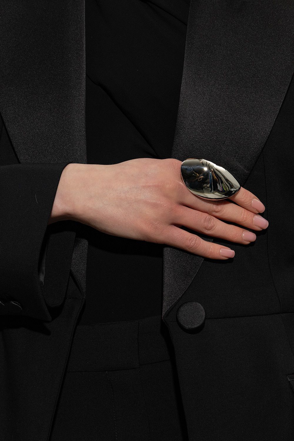 Alexander McQueen ALEXANDER MCQUEEN Aura silver tone metal ring 6 / 13 q Size ONE SIZE - 1 Thumbnail