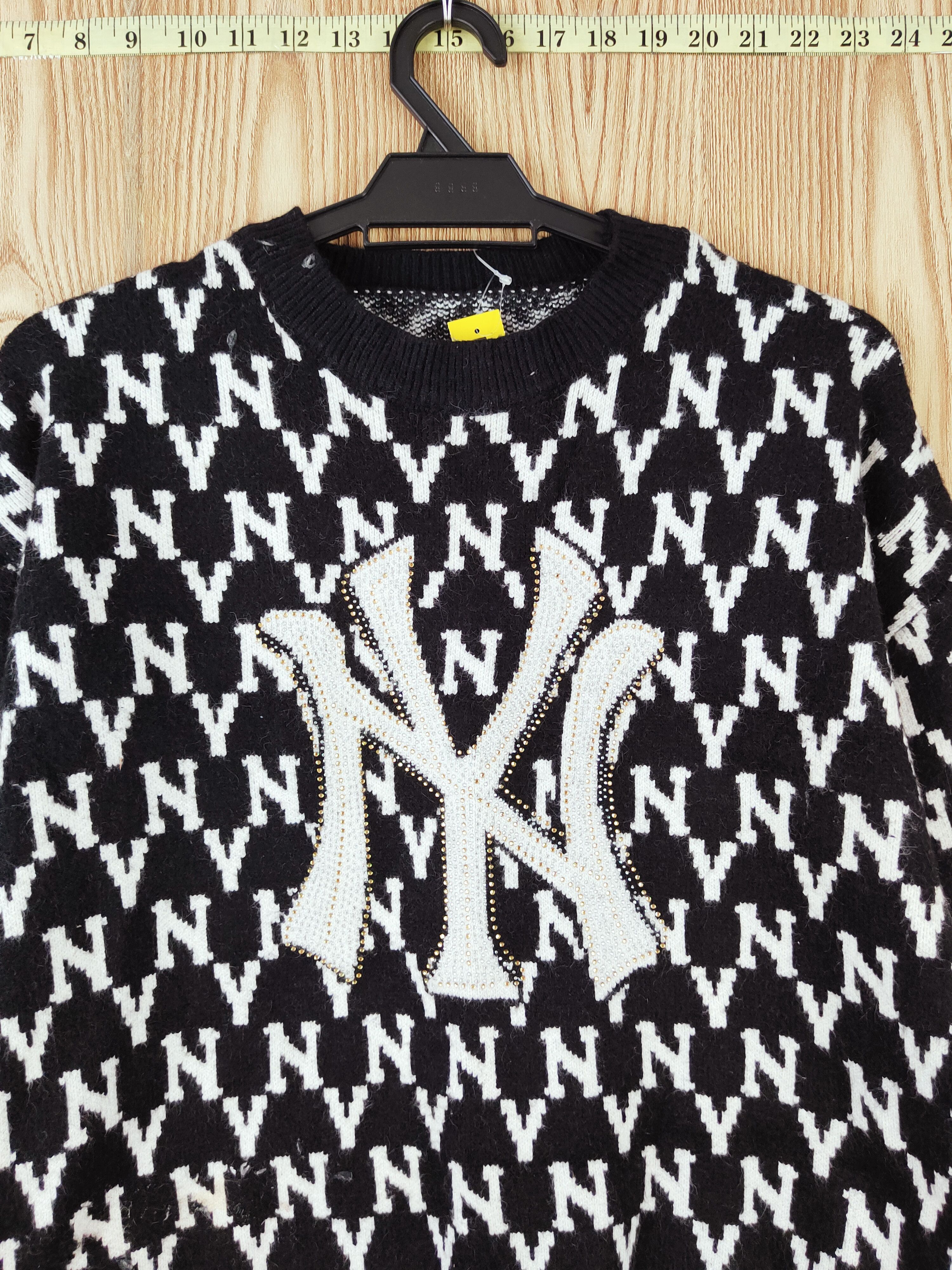 Homespun Knitwear × I Love NY × New York Yankees Japanese Brand Black White NY Knitwear Sweatshirts #W880 Size M / US 6-8 / IT 42-44 - 2 Thumbnail