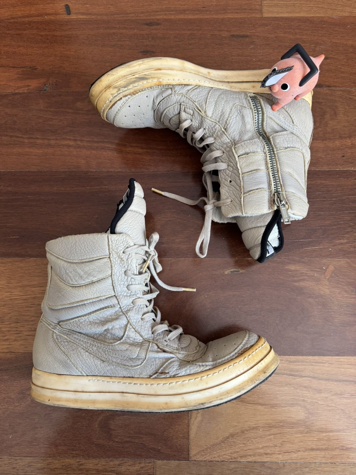 Rick Owens Rick Owens FW06 “Dustulator” Grey Pigskin Dunks Size US 9.5 / EU 42-43 - 2 Thumbnail