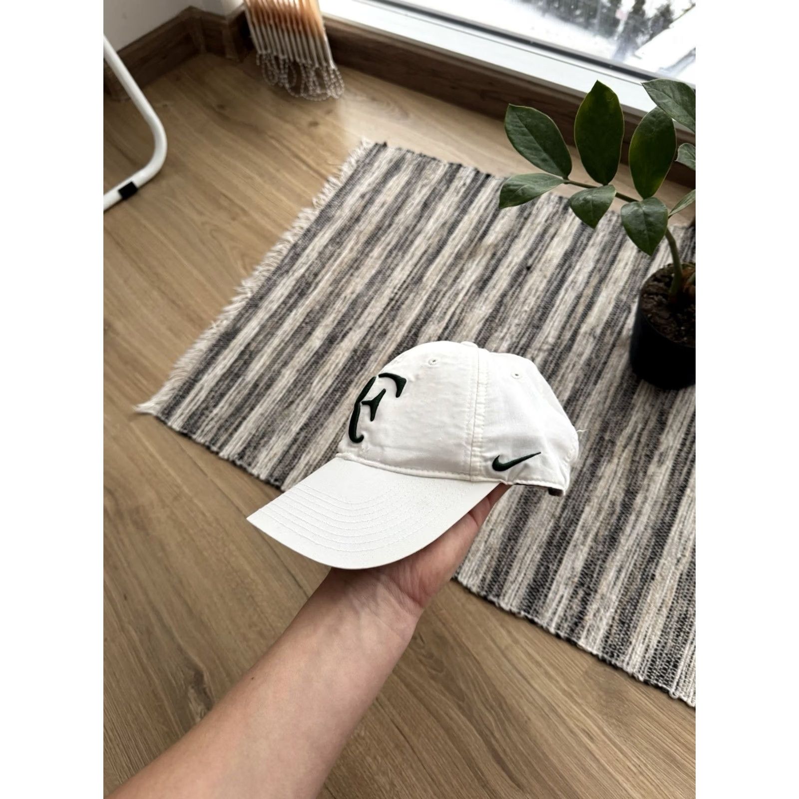 Nike VINTAGE Nike RF Big Logo Tennis White Cap One Size Men Size ONE SIZE - 2 Thumbnail