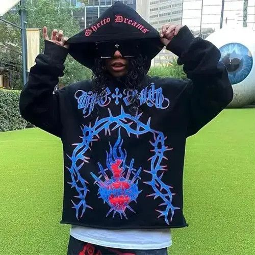 Aran Isles Knitwear × Japanese Brand Streetwear Hip Hop Gothic Sweatshirt Size US L / EU 52-54 / 3 - 1 Thumbnail