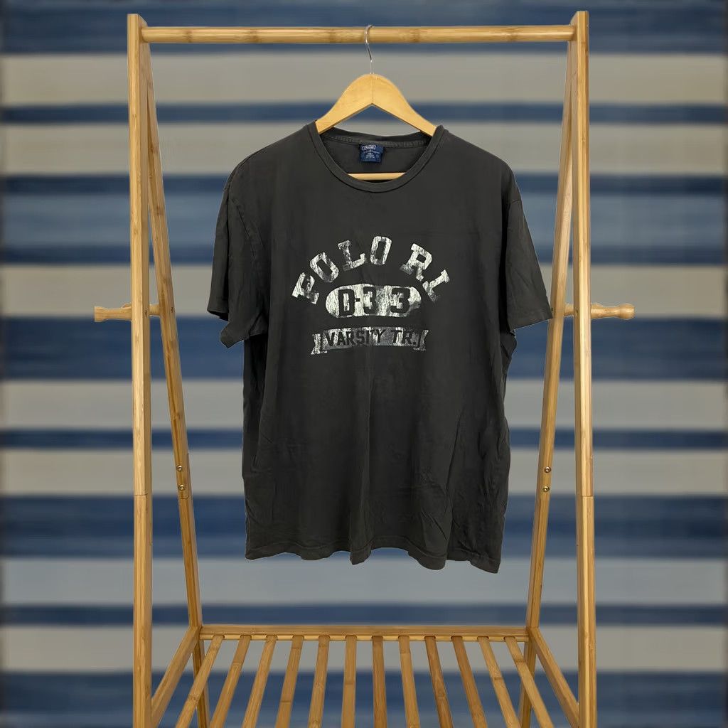 Polo Ralph Lauren VTG Polo Ralph Lauren RL D-3 Varsity Track Factory T-Shirt Size L Charcoal/Black Mens Size US L / EU 52-54 / 3 - 1 Thumbnail