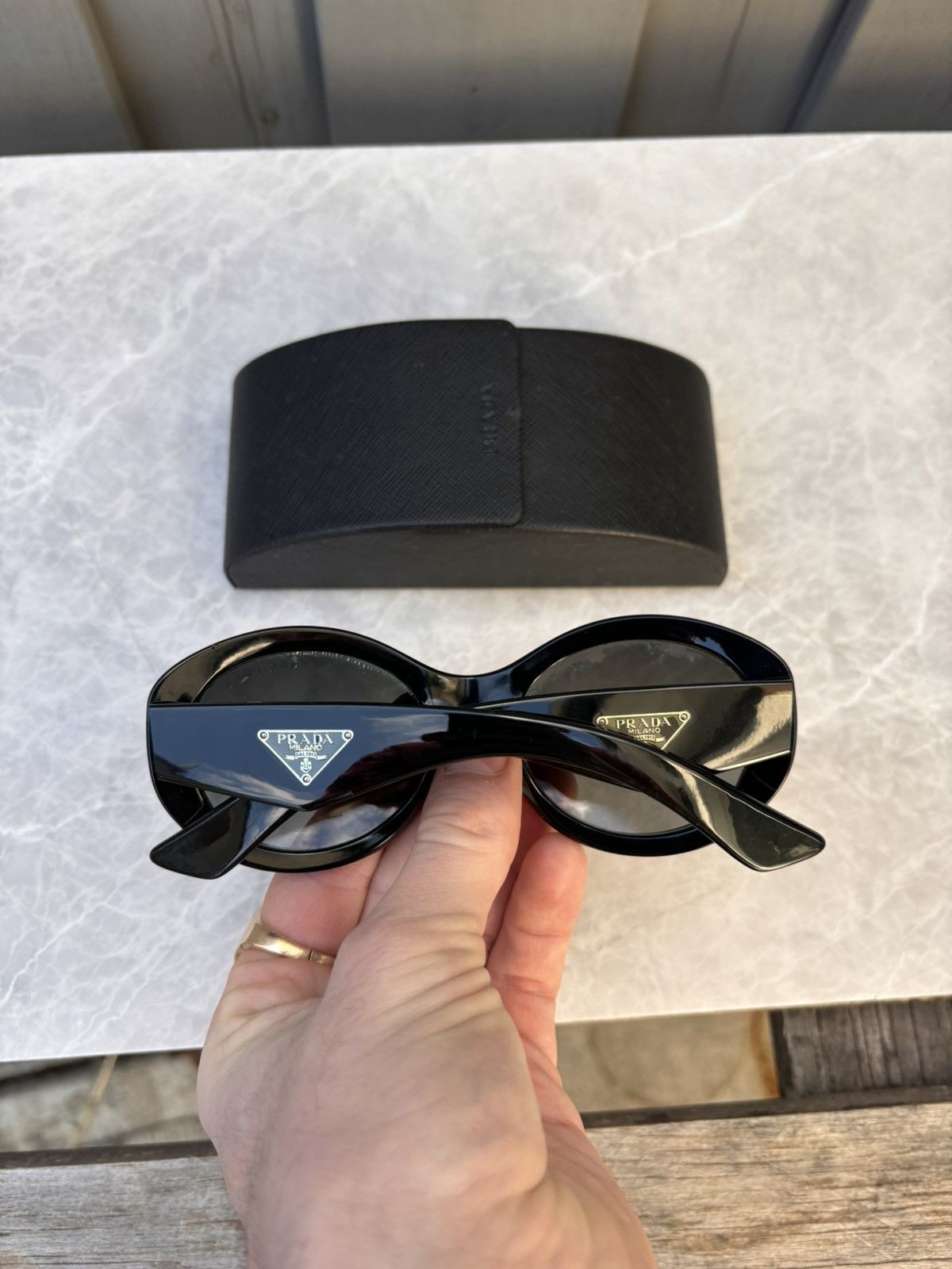 Designer × Prada × Streetwear Prada Sunglasses Triangle Logo