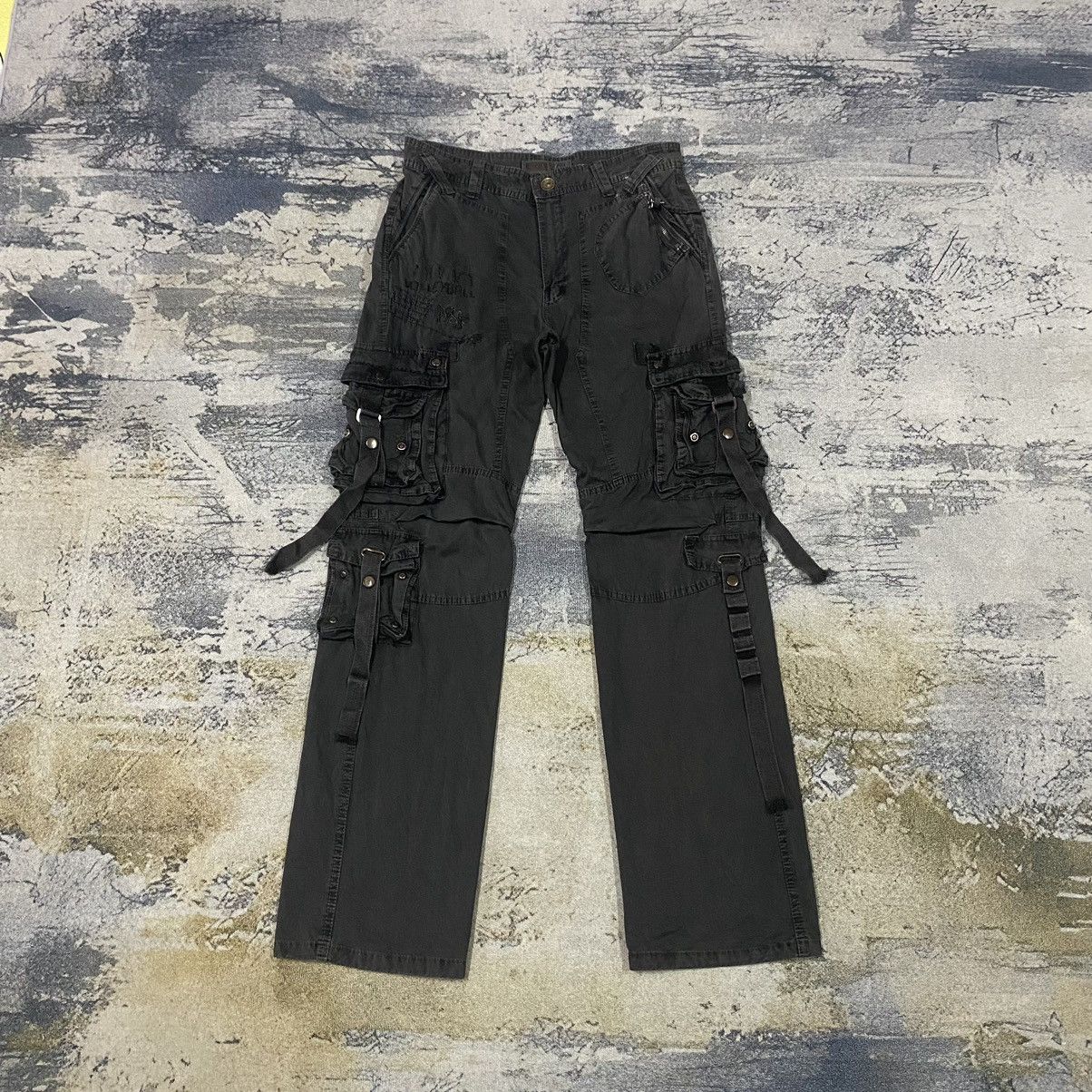 If Six Was Nine × Japanese Brand Vintage Bapai Japanese Faded Punk Parachute Bondage Cargo Size US 31 - 1 Thumbnail