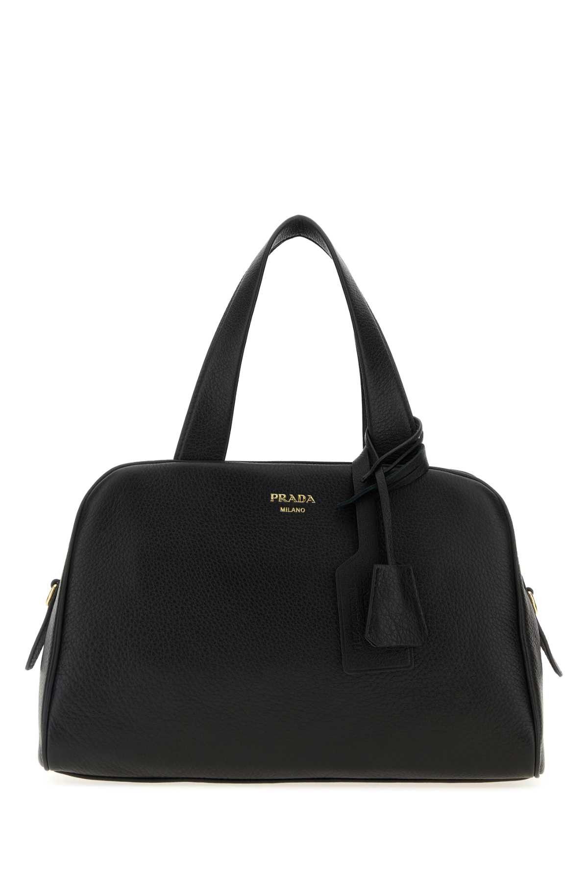 Prada Black Leather Handbag Size ONE SIZE - 1 Thumbnail