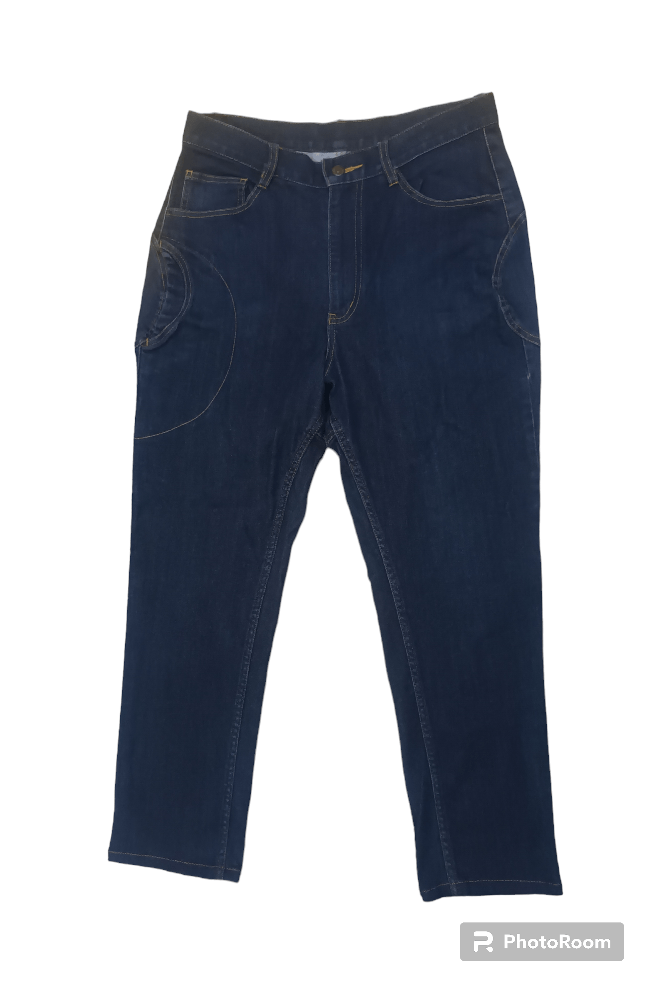 image of Issey Miyake Tsumori Chisato Design Denim Pants in Blue Black, Men's (Size 32)