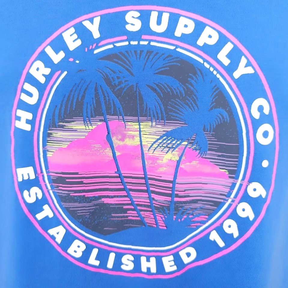 Hurley Hurley Surfer T Shirt Mens Size Large Blue Surfing Palm Trees Tropical Ocean Size US L / EU 52-54 / 3 - 3 Thumbnail