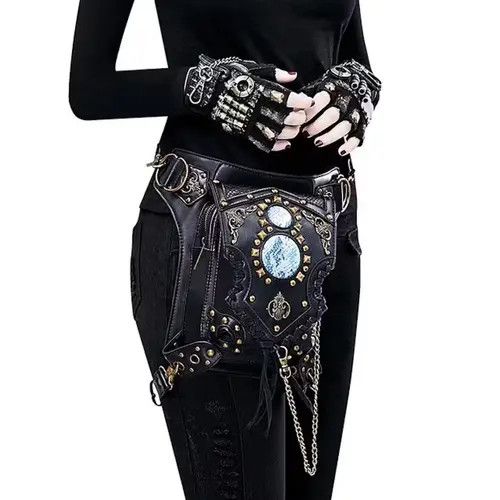 Other Drop Leg Bag Steampunk Retro Rock Waist Belt Bag Size ONE SIZE - 3 Thumbnail