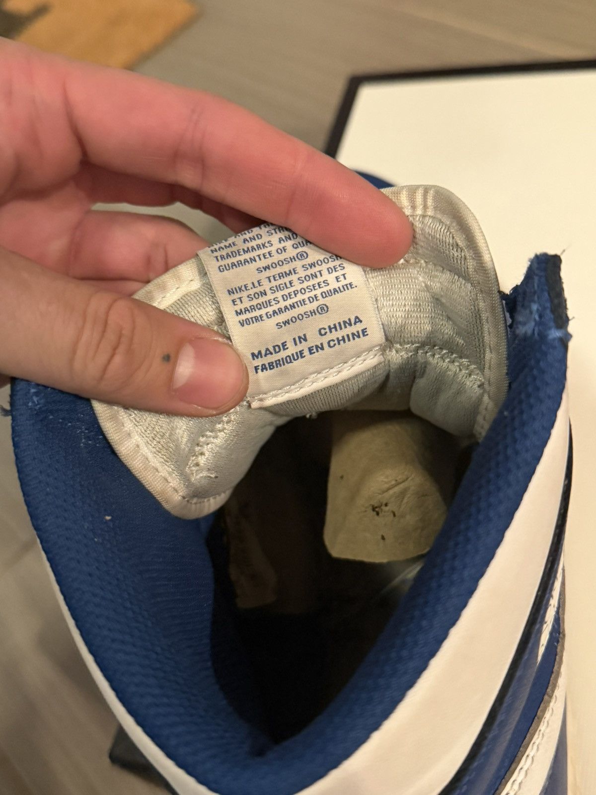 Nike Air Jordan Retro 1 High OG Storm Blue Size 12 Size US 12 / EU 45 - 7 Thumbnail