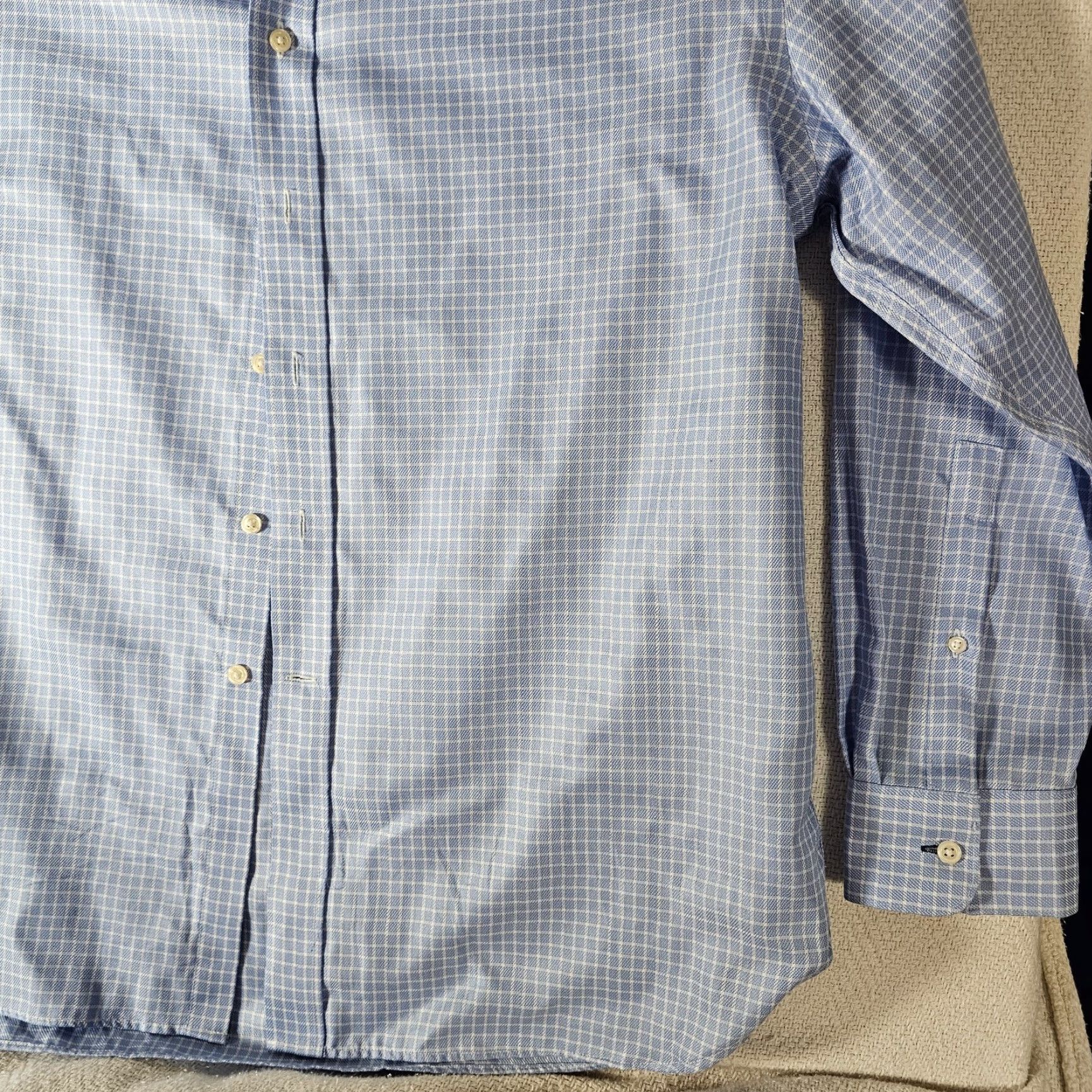 Jos. A. Bank Jos A. Bank Dress Shirt Men XL Blue Check Cotton Classic Fit Button Up Size US XL / EU 56 / 4 - 3 Thumbnail