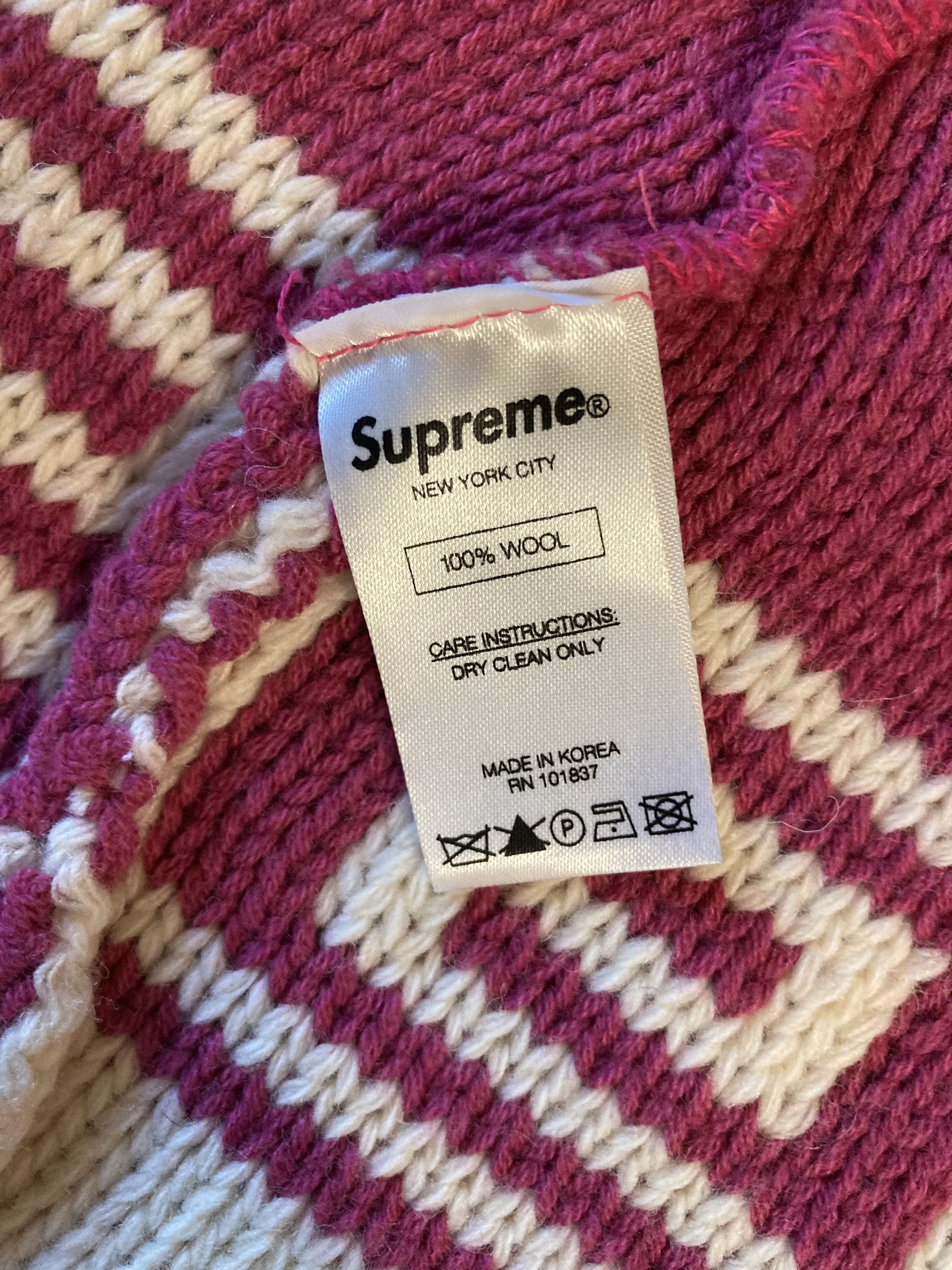 Supreme Supreme New York Meandros Ragg Wool Box Logo Beanie Hat Size ONE SIZE - 6 Thumbnail