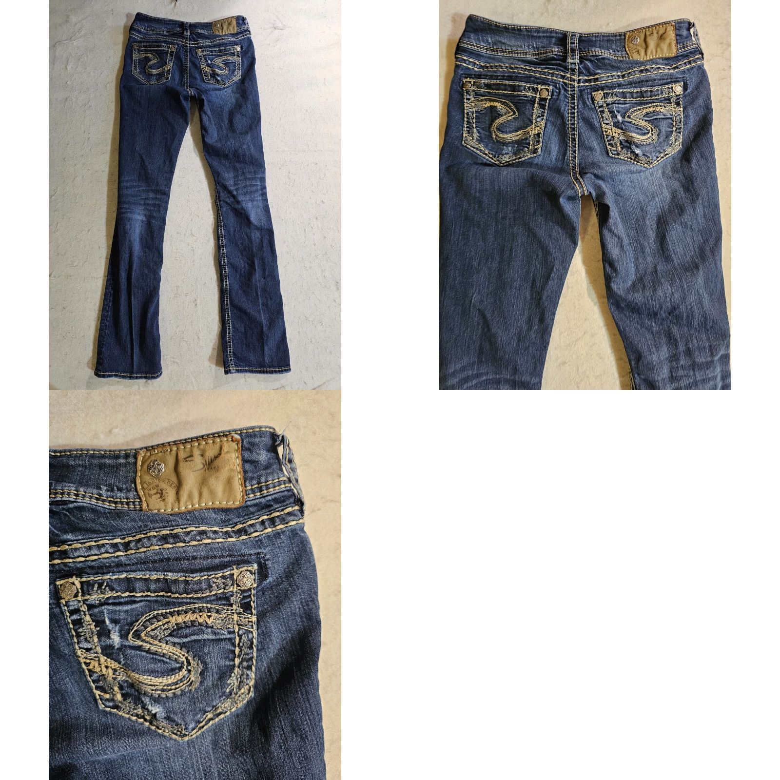 Silver Jeans Co. Silver Jeans Signature Suki 17" Bootcut Stretch Denim Jeans Women's Size W26 L33 Size 26" / US 2 / IT 38 - 8 Thumbnail